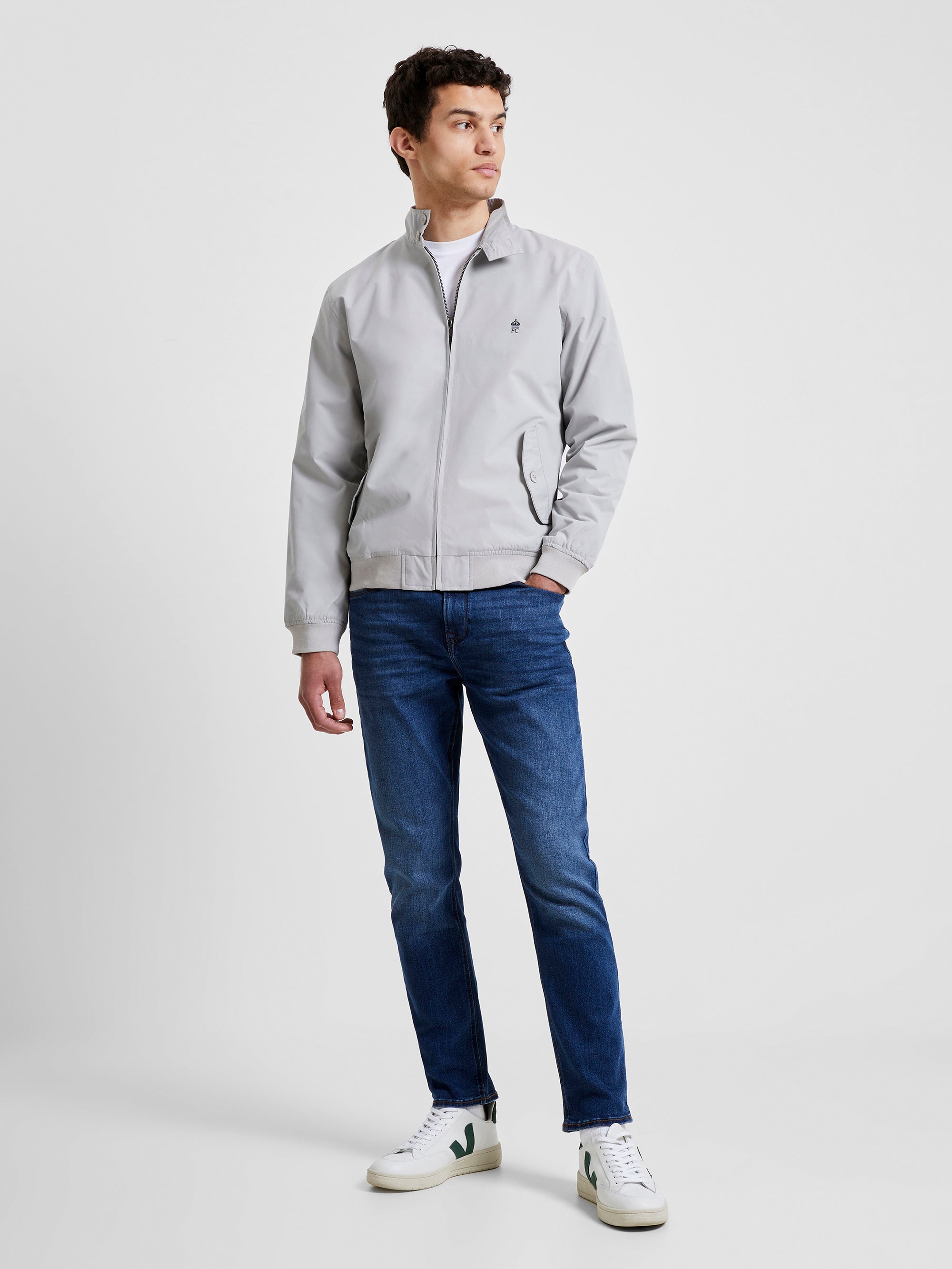 Classic Harrington-Style Windbreaker with Quilted Lining and Adjustable Waistband - Versatile All-Season Outerwear for Urban Adventures (Men's Slim Fit)