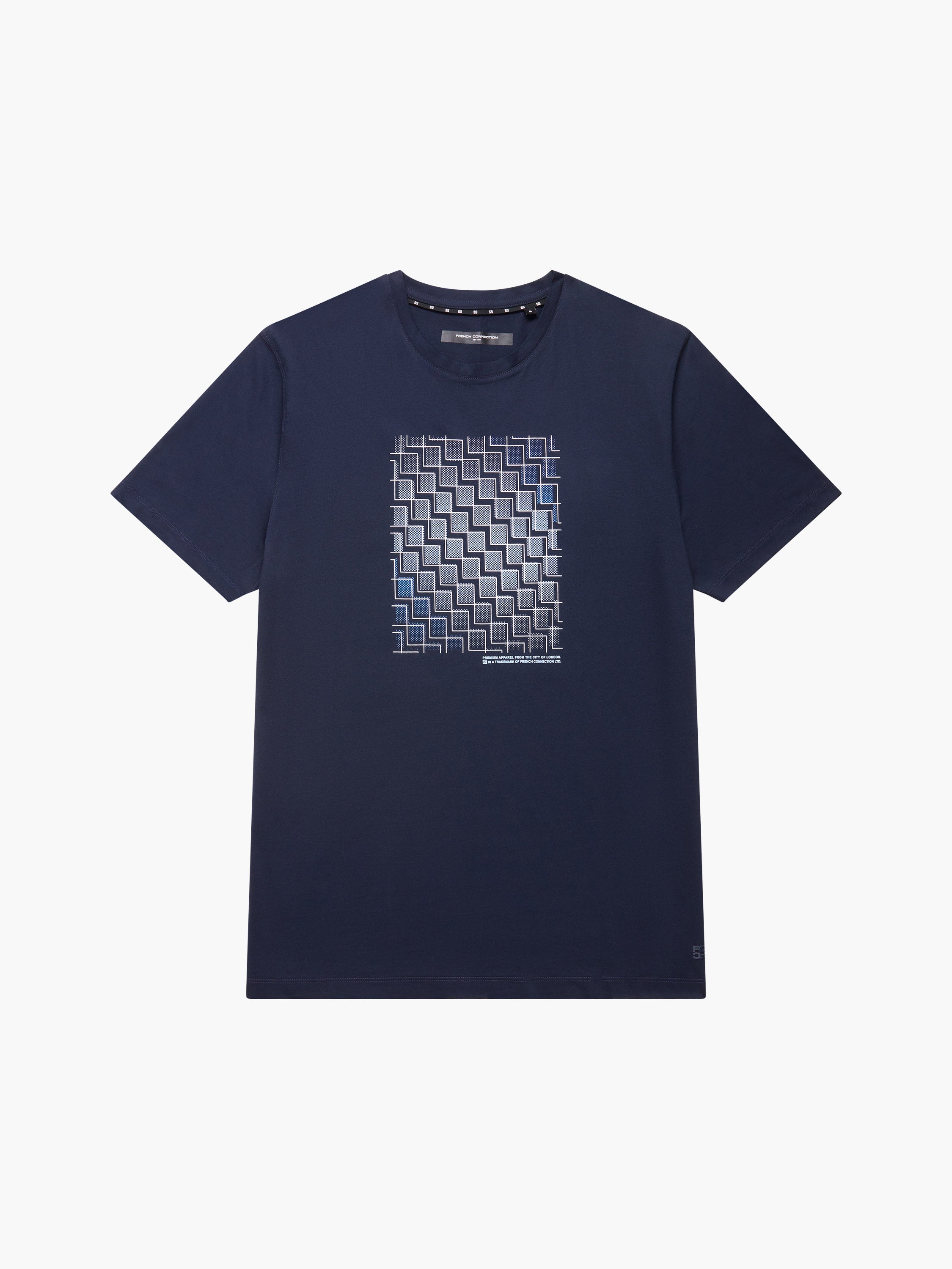 Camiseta Ecológica con Diseño Abstracto de Pasos - Estampado Moderno y Moda Sostenible
