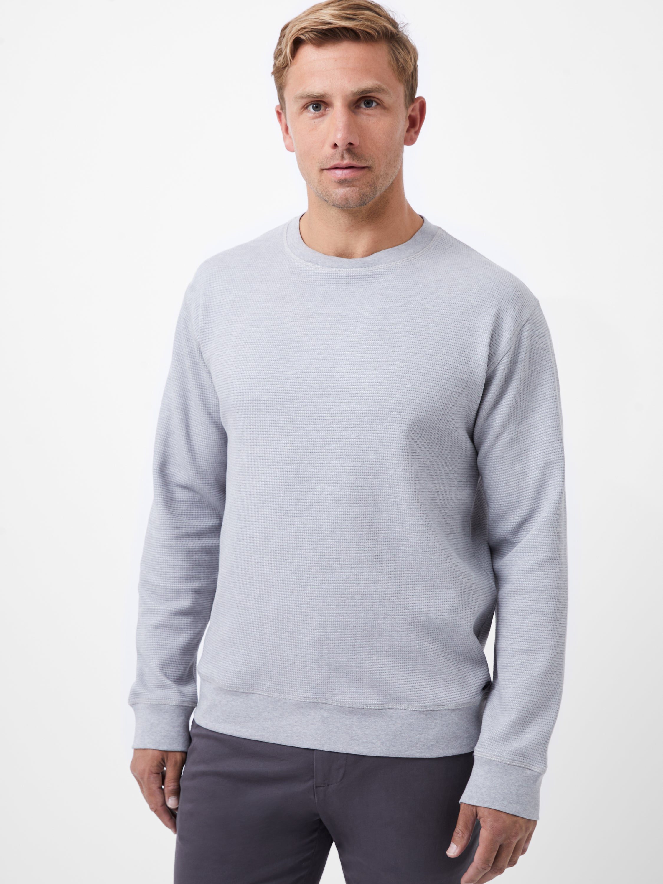 Jersey de Cuello Redondo con Diseño Waffle Cómodo