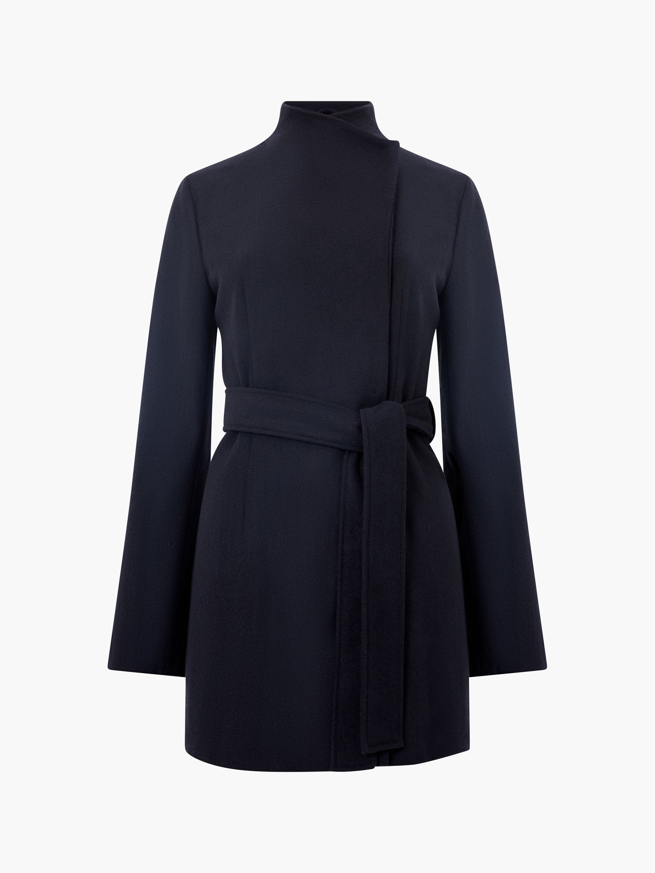 Abrigo Midi Elegante con Cinturón Ajustable y Estilo Envolvente