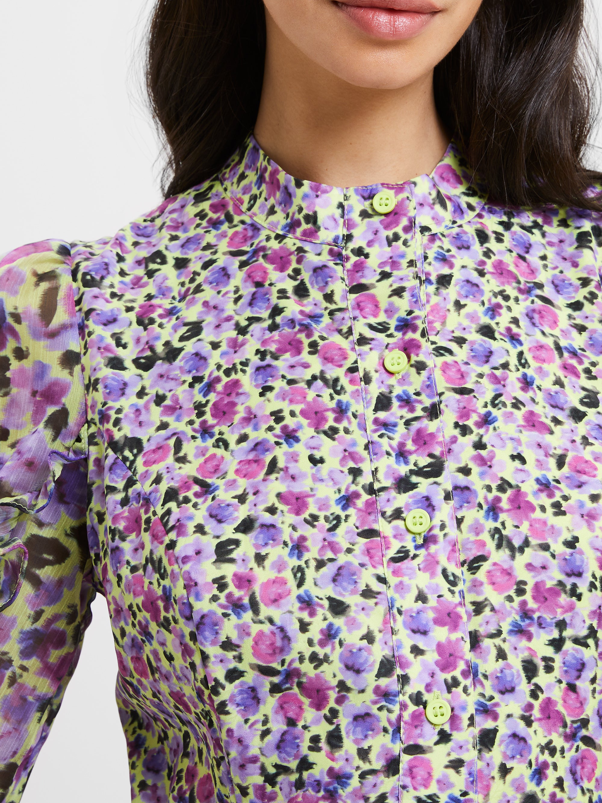 Alezzia Ély Vestido Elegante con Tejido Jacquard Mezclado