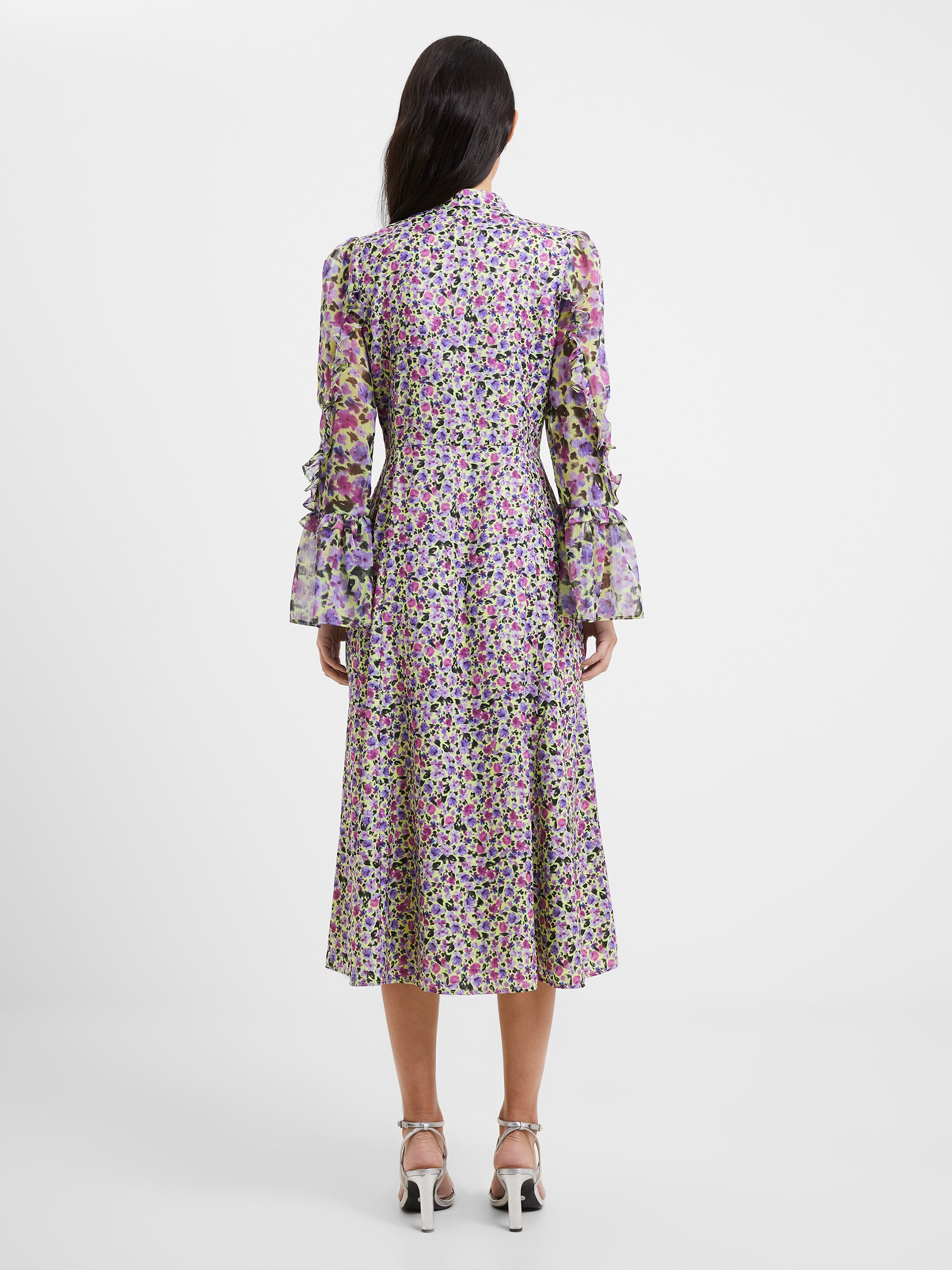 Alezzia Ély Vestido Elegante con Tejido Jacquard Mezclado