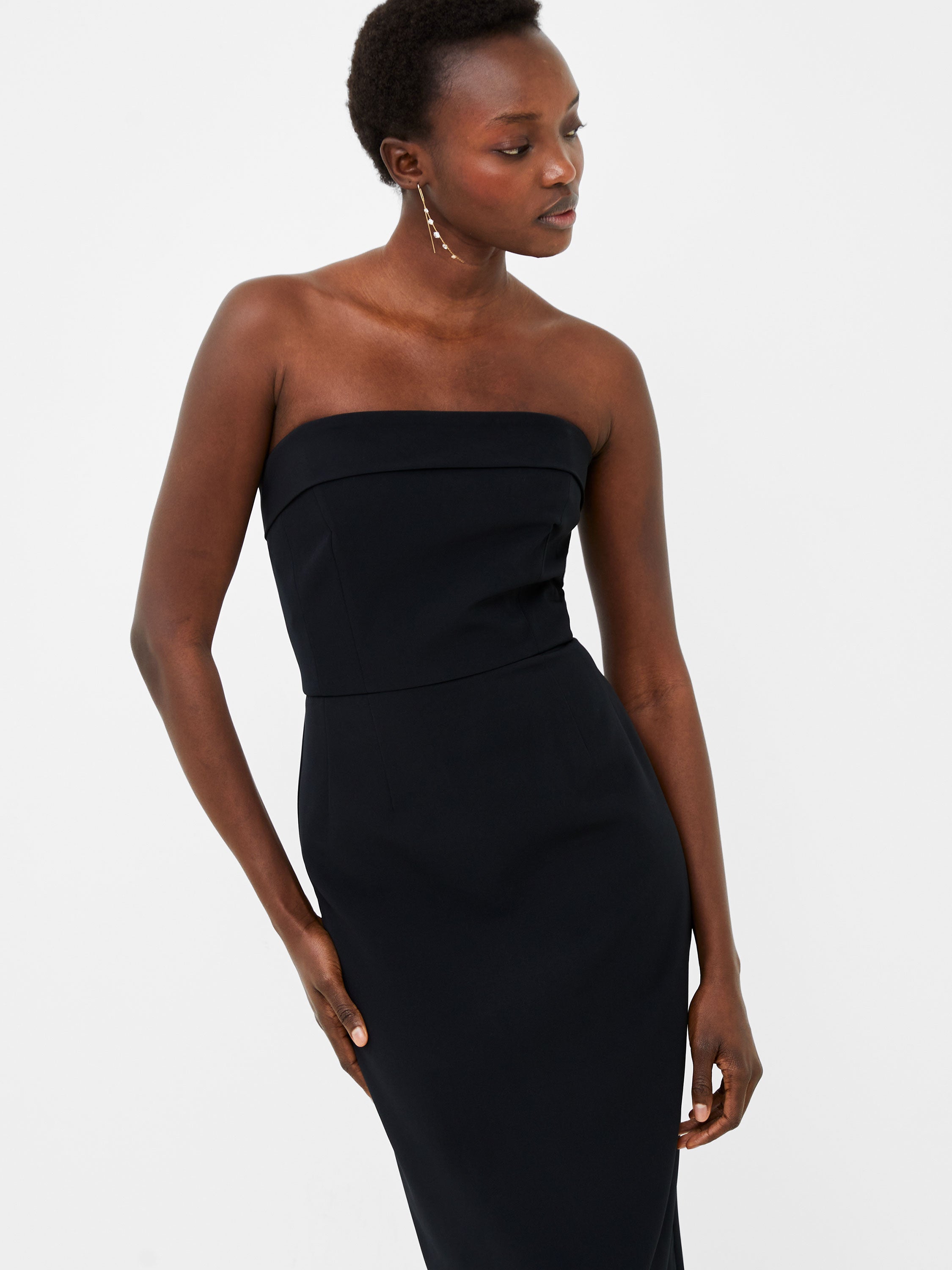 Echo Crepe Bandeau Midi Dress