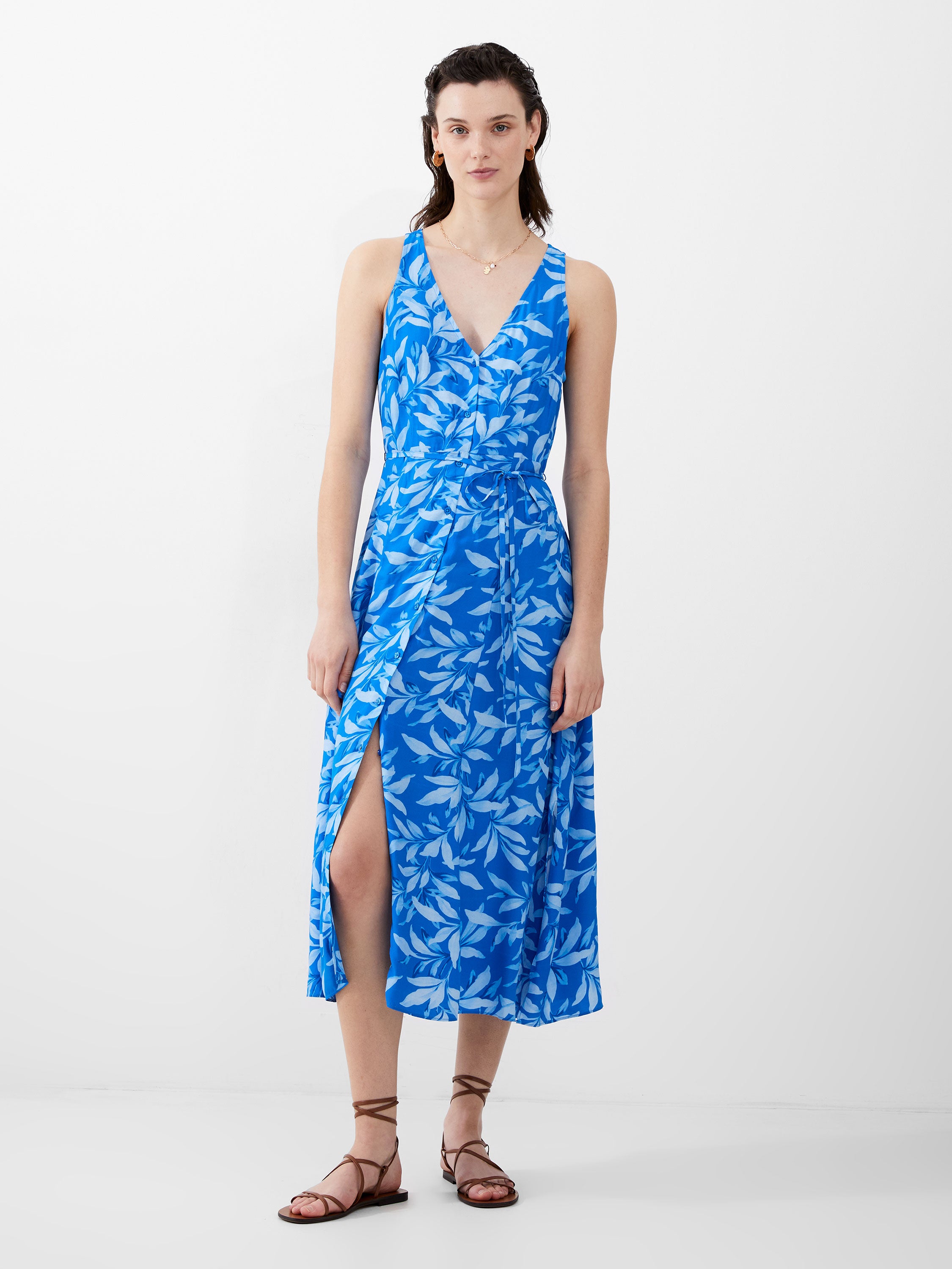 Vestido Mid-Largo Elegante de Moda - Colección Otoño 2023 por Avalina Delphine - Diseño Exclusivo para Mujer