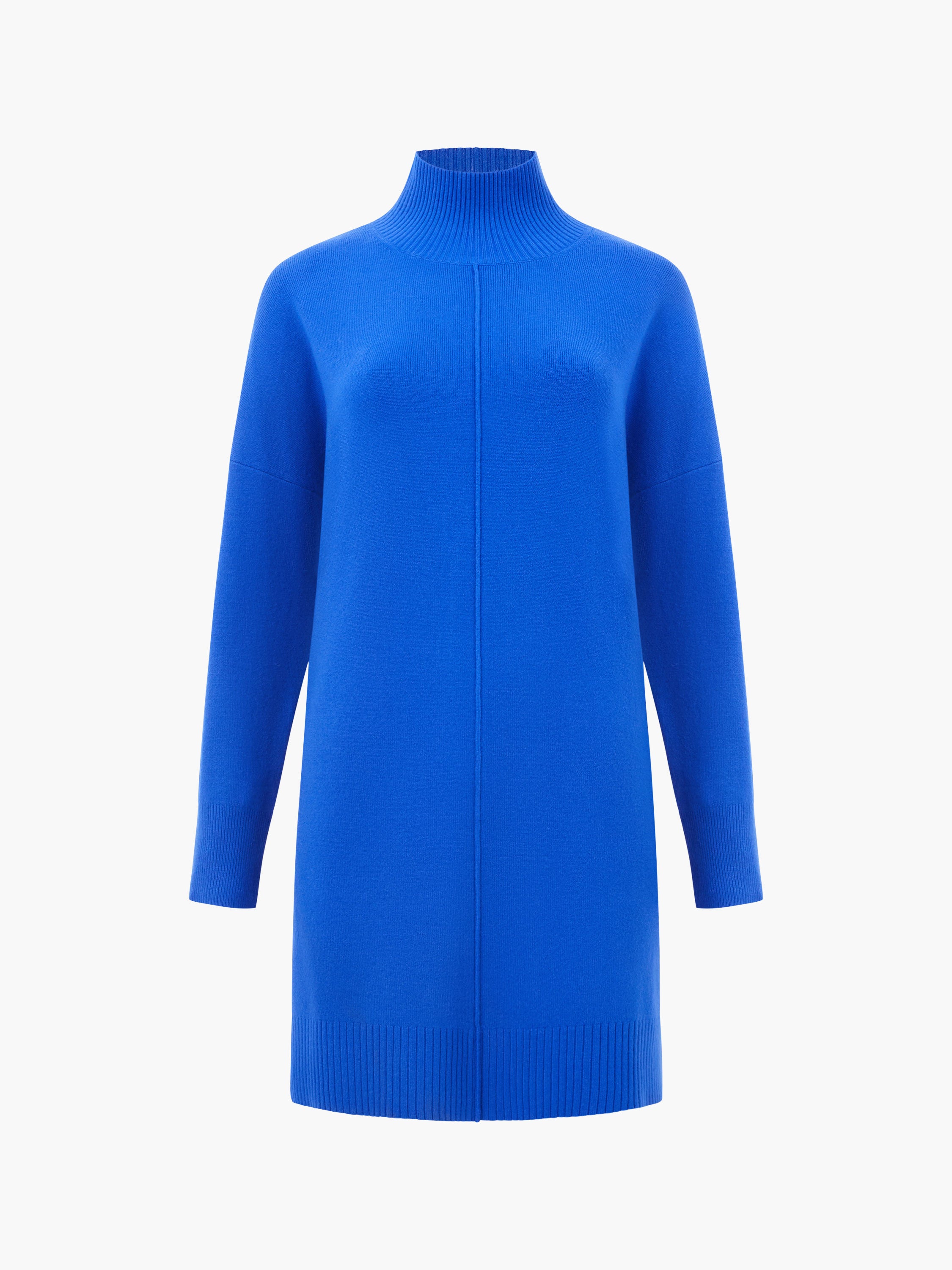 Vestido Corto de Cuello Alto con Costuras Detalladas en Tejido Suave Bebé - Moda Femenina