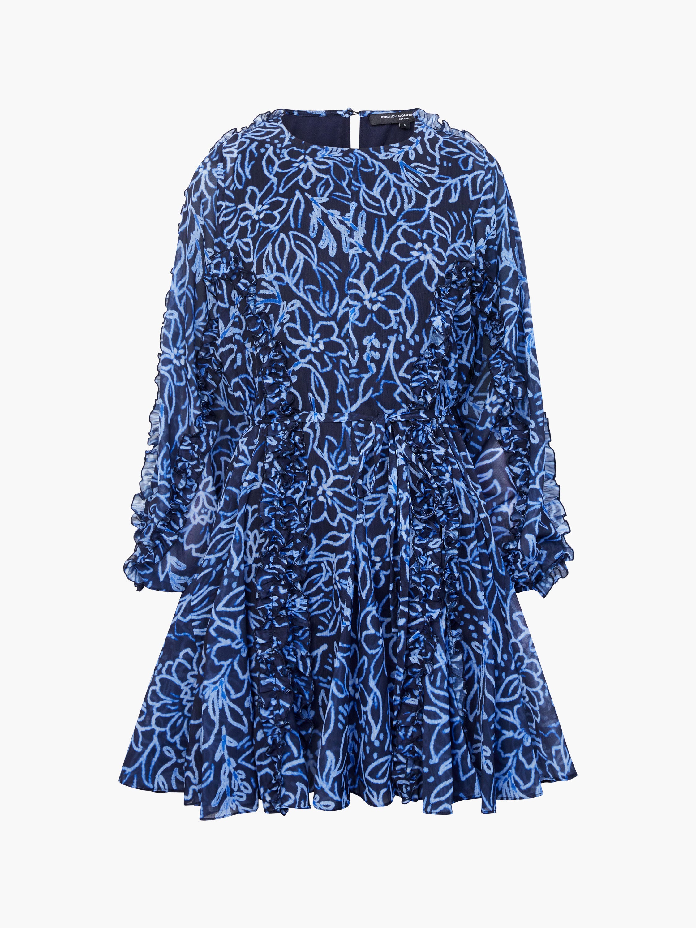 Anna Emina - Vestido Corto de Gasas Transparentes con Detalle Sutil, Elegancia Casual para Verano, Moda Femenina