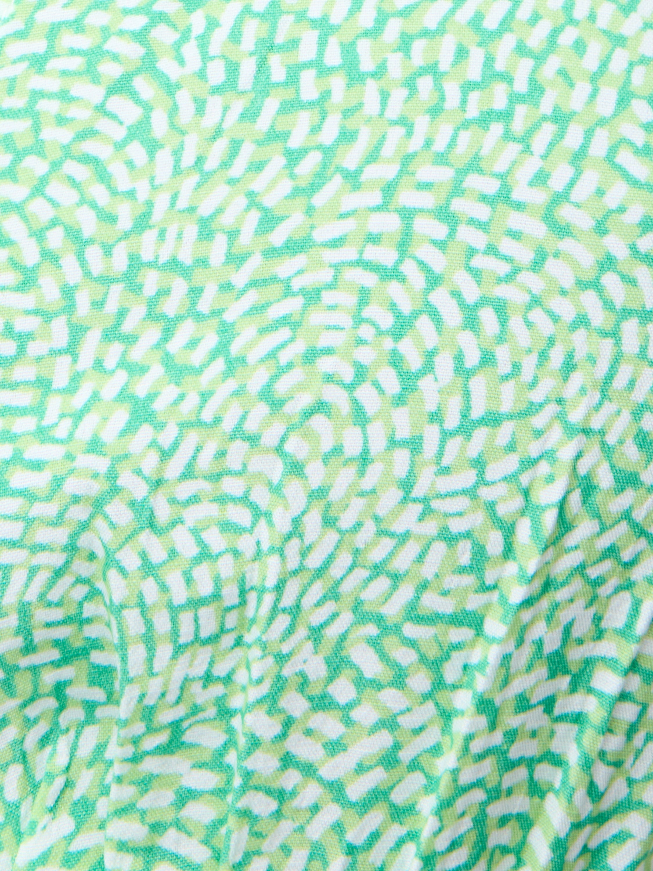 Bernice Vestido Té Ecológico con Escote V y Estampado Botánico