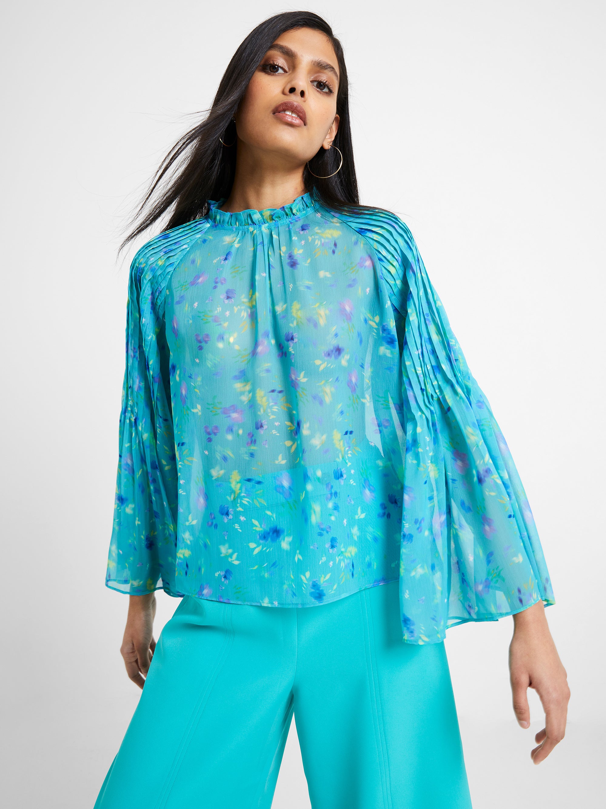 Blusa Plisada Eco Arrugada Hallie - Diseño Sostenible por Aden