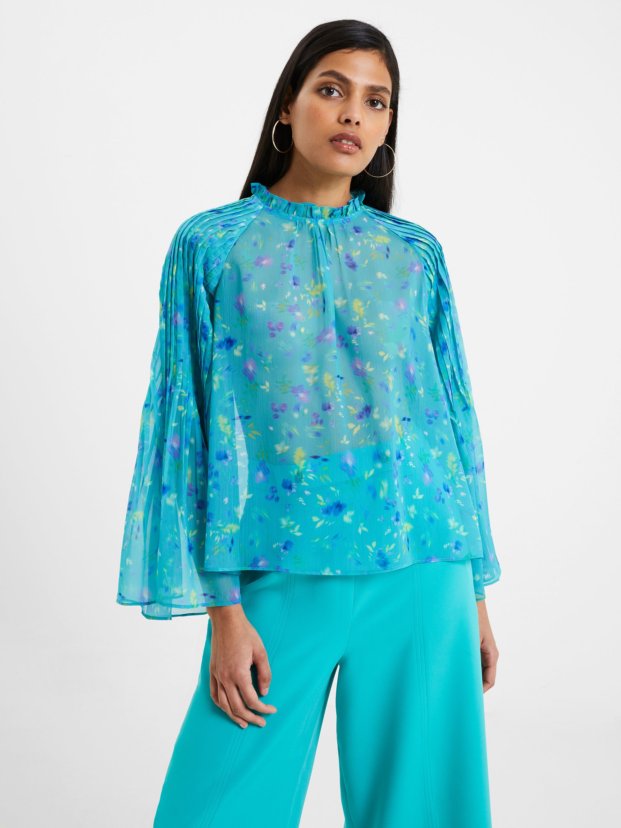 Blusa Plisada Eco Arrugada Hallie - Diseño Sostenible por Aden