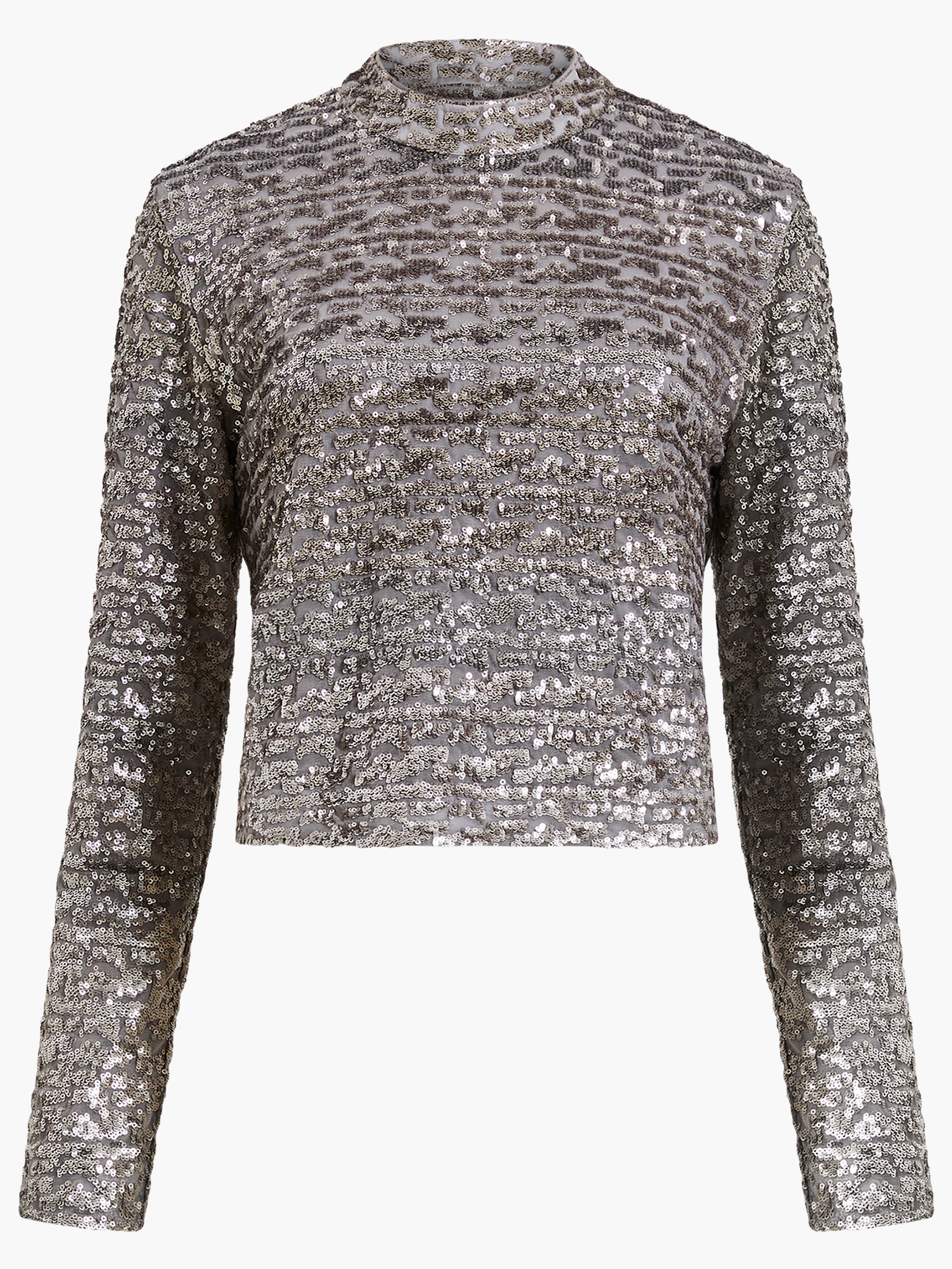 Blusa Adalynn con Lentejuelas Brillantes - Diseño Moderno y Elegante