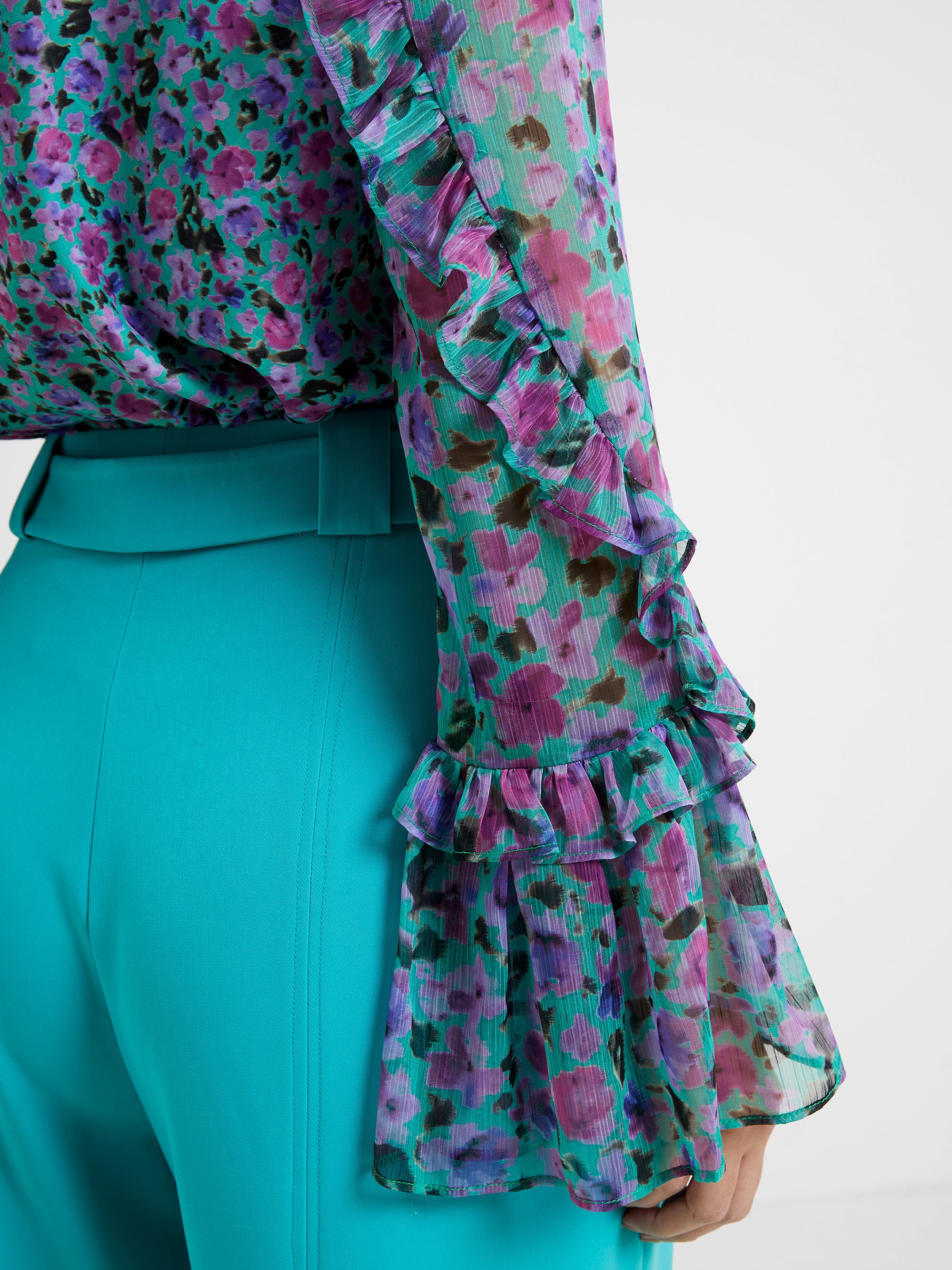Blusa Jacquard Mezcla Moderna Alezzia Ely - Estilo Elegante con Combinación de Diseño