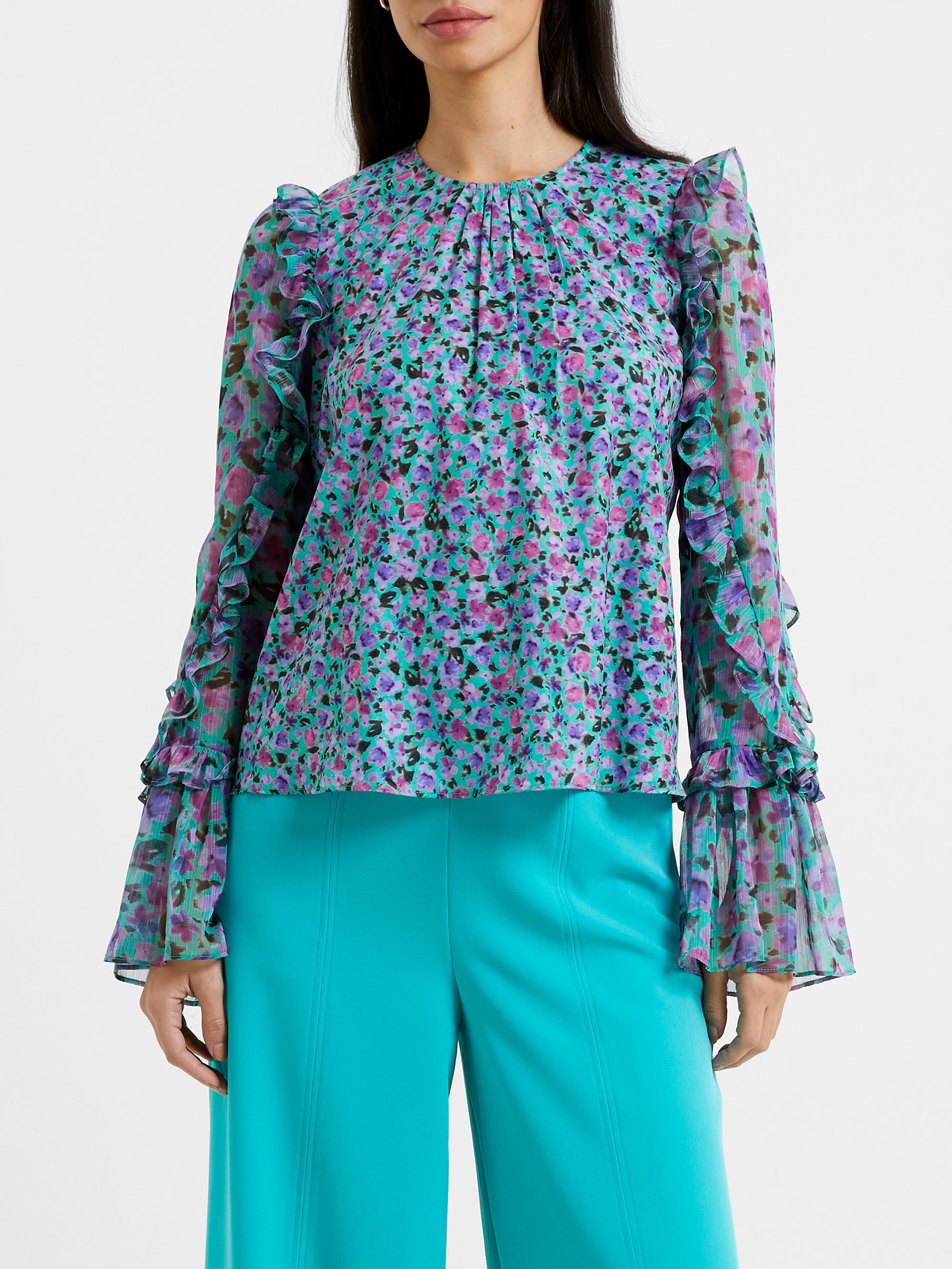 Blusa Jacquard Mezcla Moderna Alezzia Ely - Estilo Elegante con Combinación de Diseño