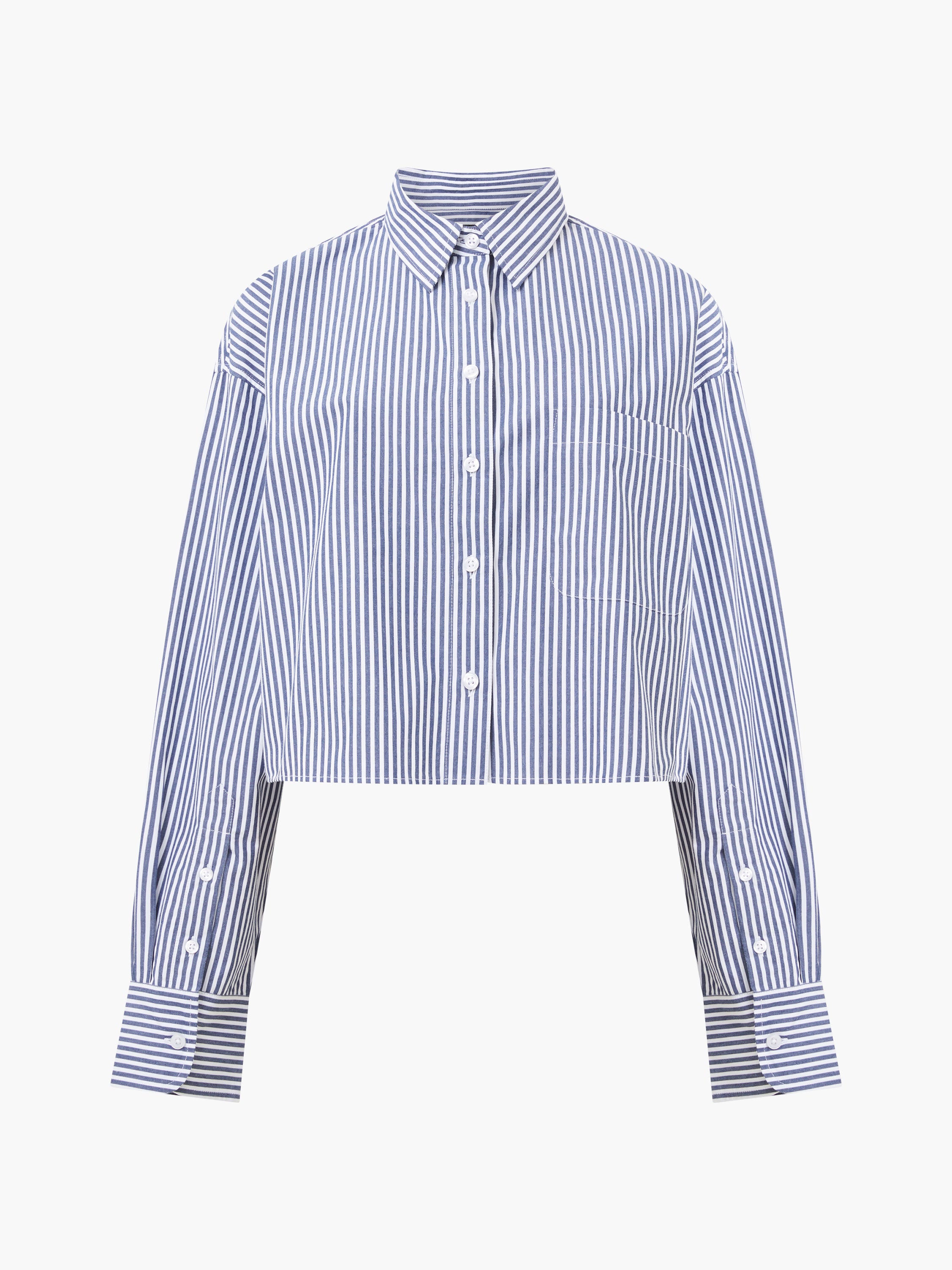 Camisa Alissa Recortada con Rayas - Estilo Urbano y Fresco