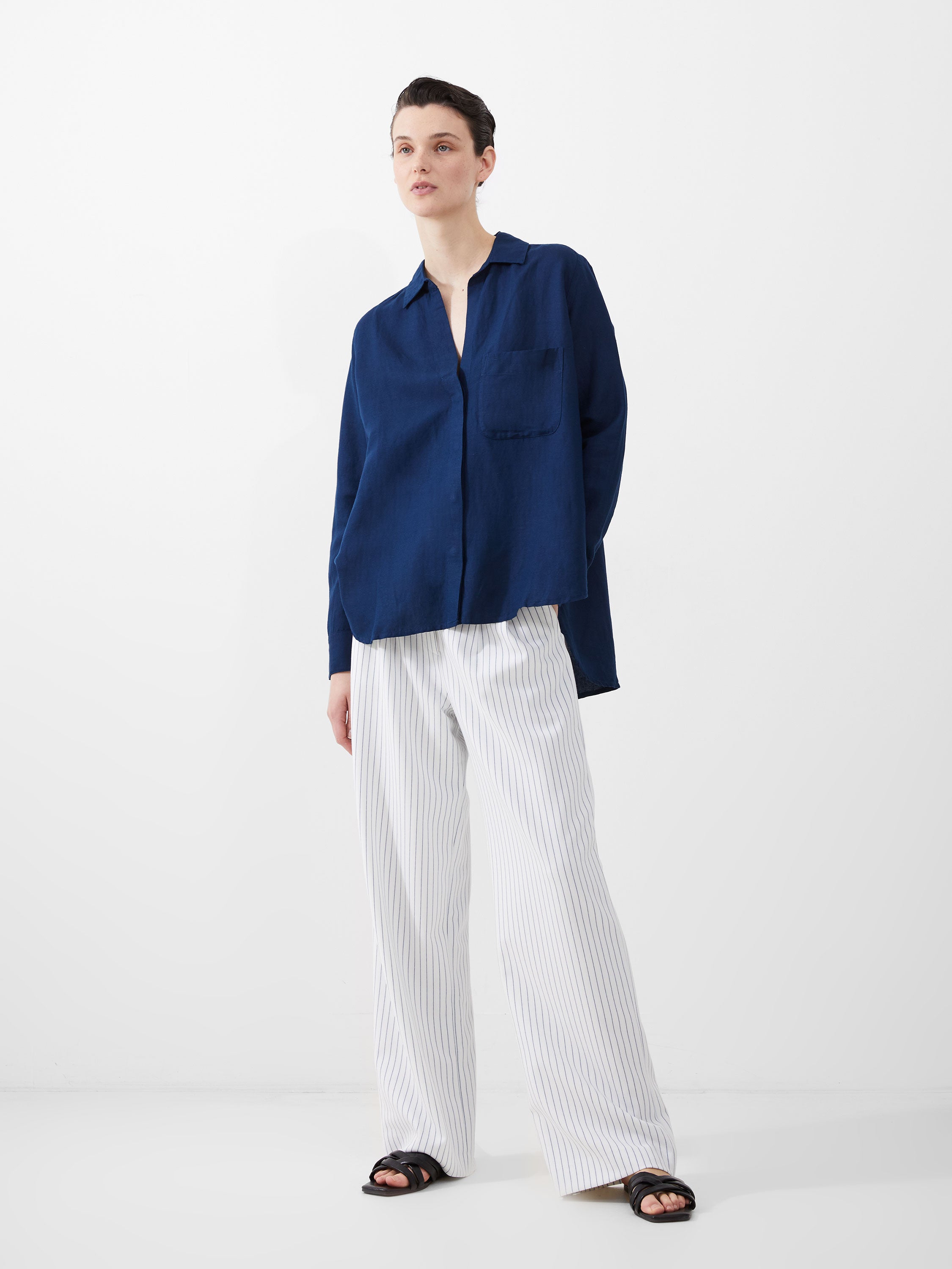 Camisa Relax de Lino Avejita - Corte Oversize y Estilo Casual