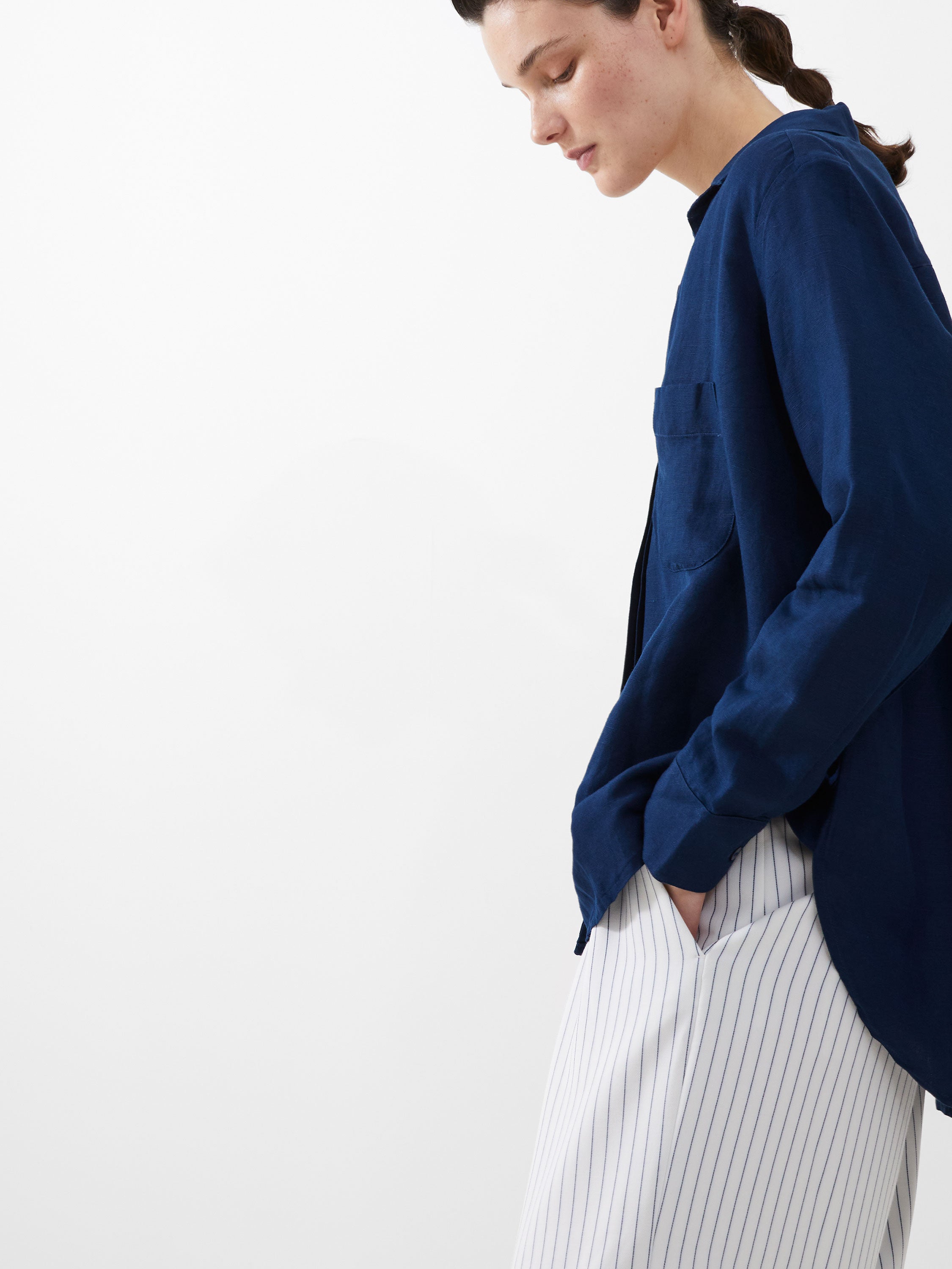 Camisa Relax de Lino Avejita - Corte Oversize y Estilo Casual