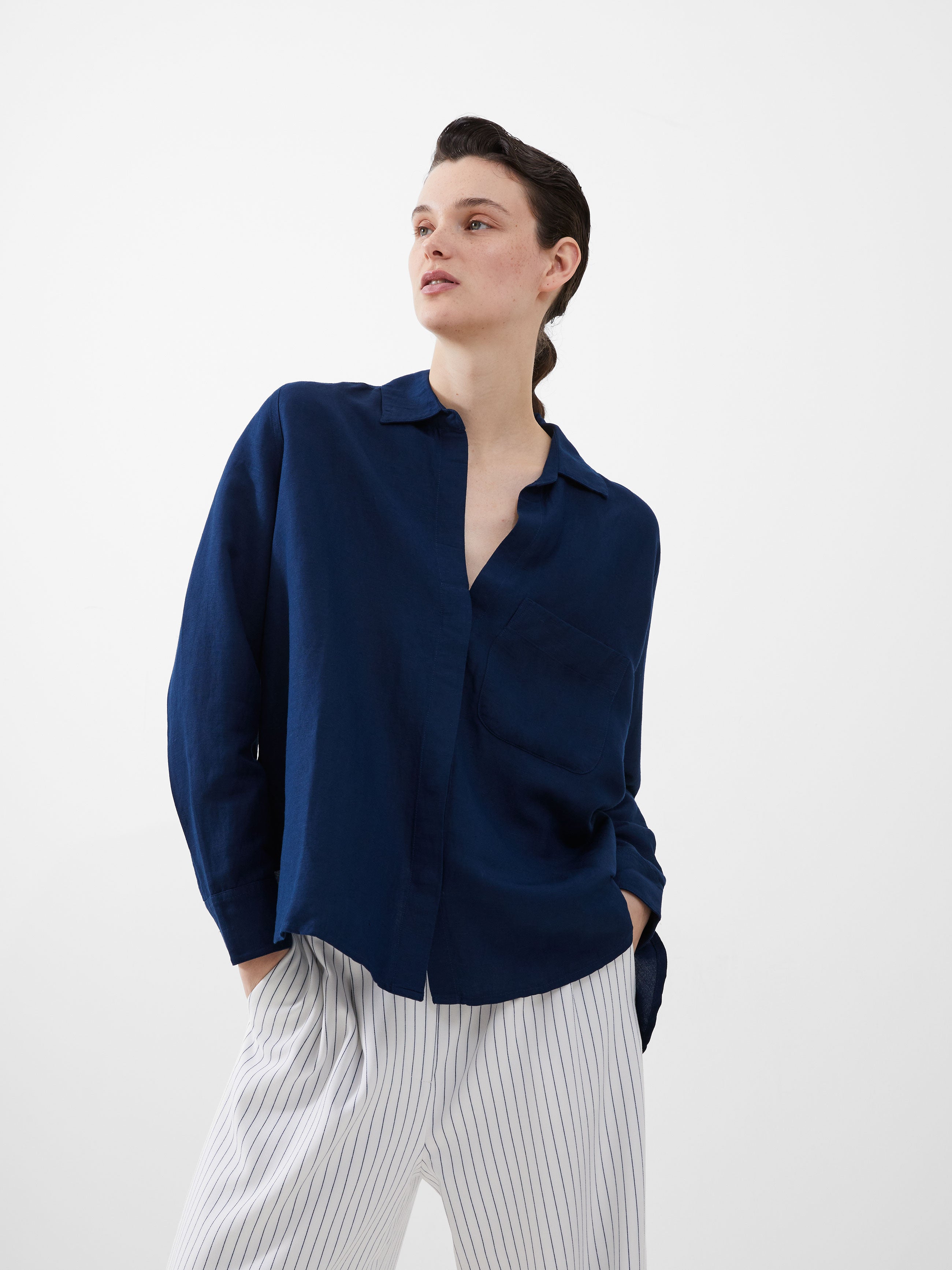 Camisa Relax de Lino Avejita - Corte Oversize y Estilo Casual