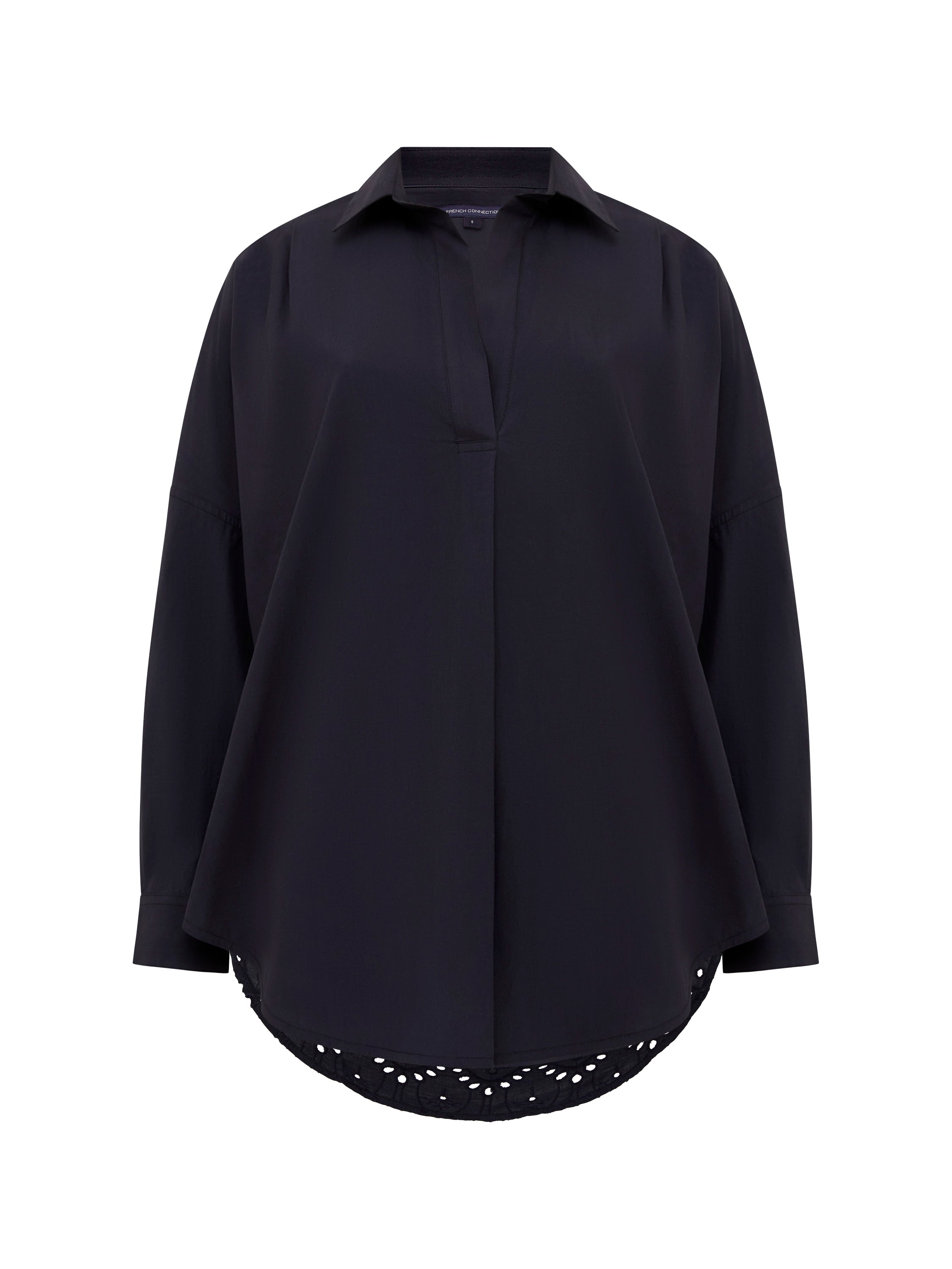 Appelona Camisa Holgada con Bordado Inglés Elegante - Diseño Fresco y Detalles Artesanales