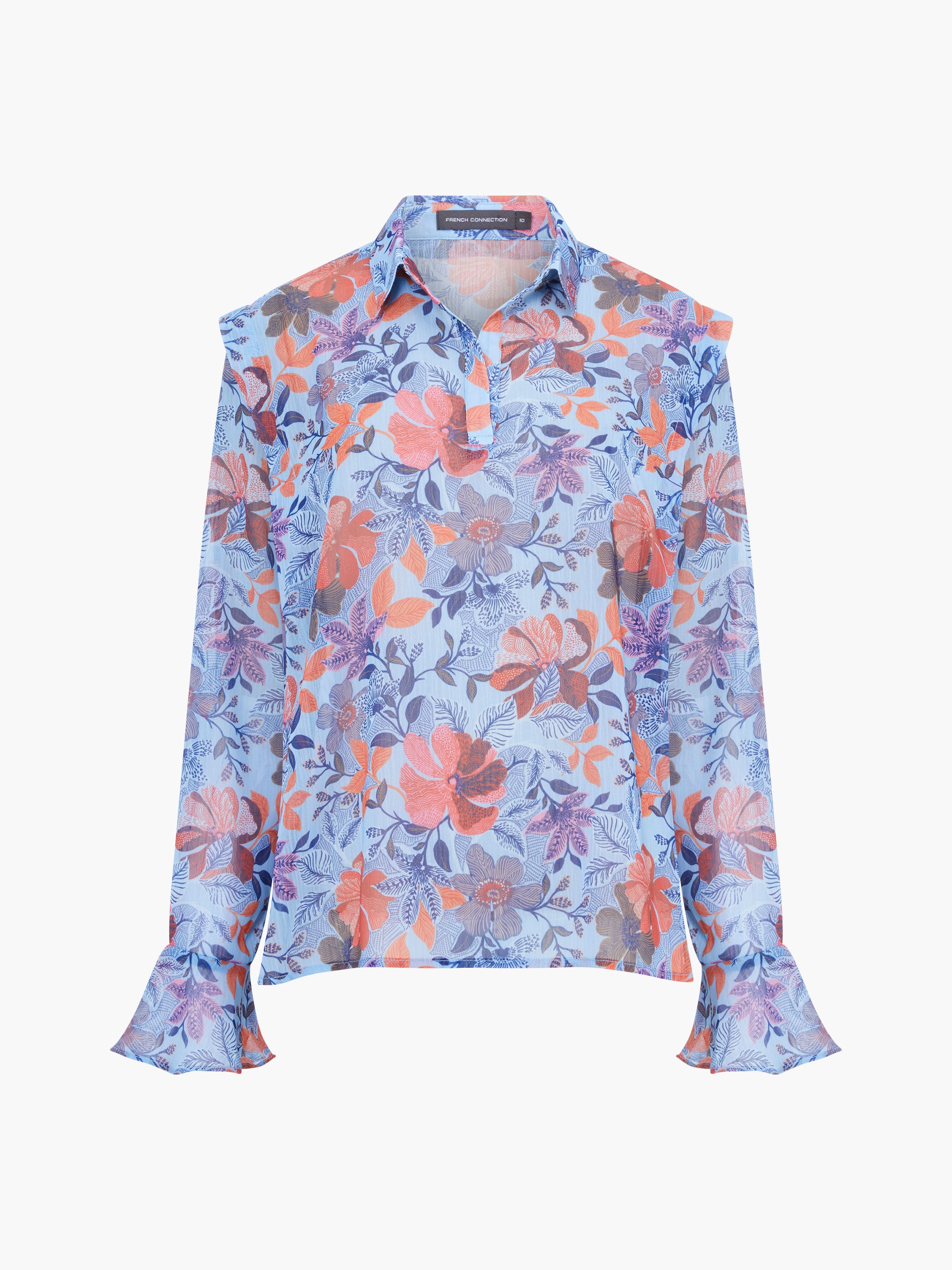 Blusa Elegante de Gasa Adalina con Diseño Popover Casual