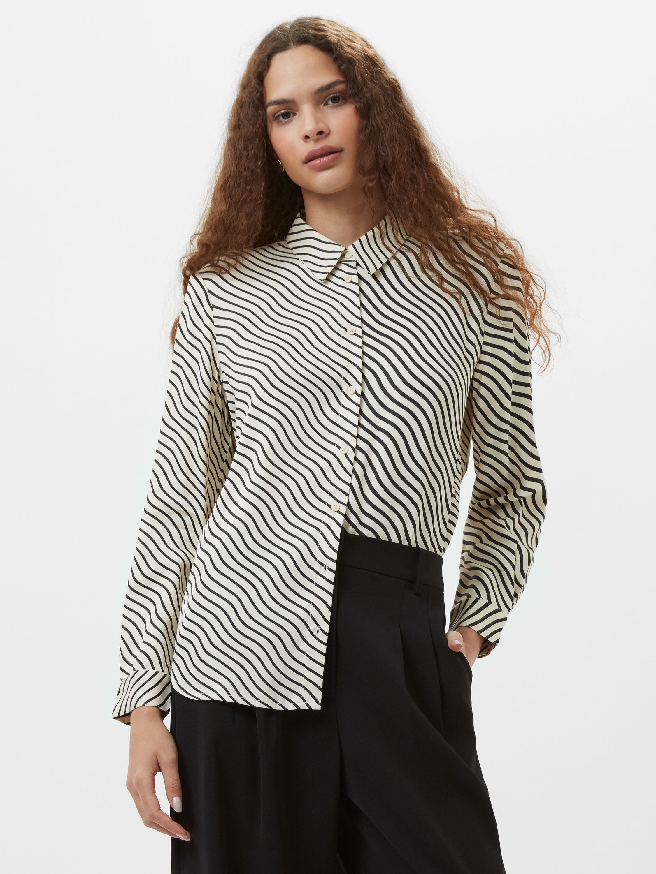 Candice Satin Stripe Shirt