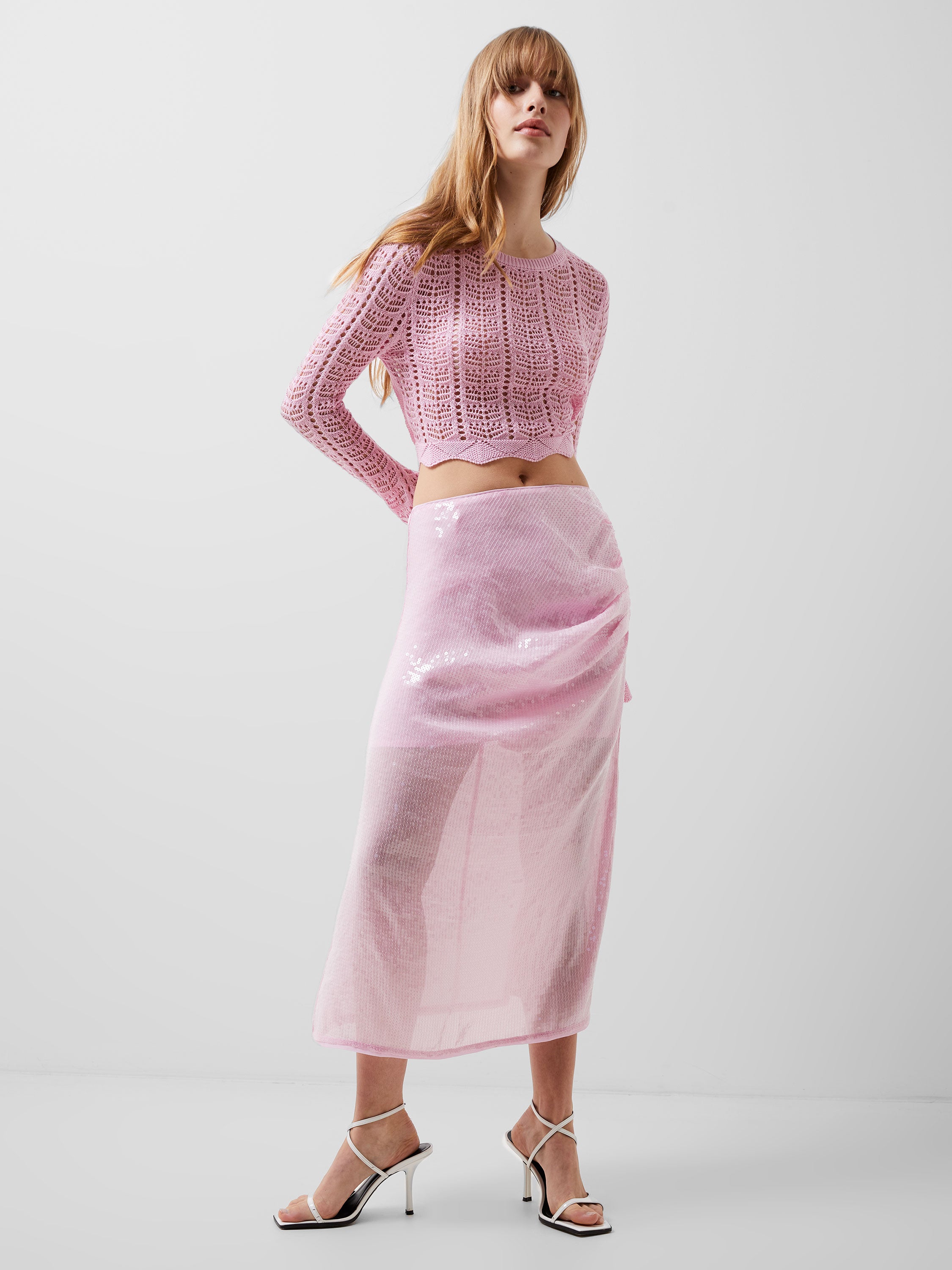 Falda Anisha con Lentejuelas Brillantes para Eventos Nocturnos