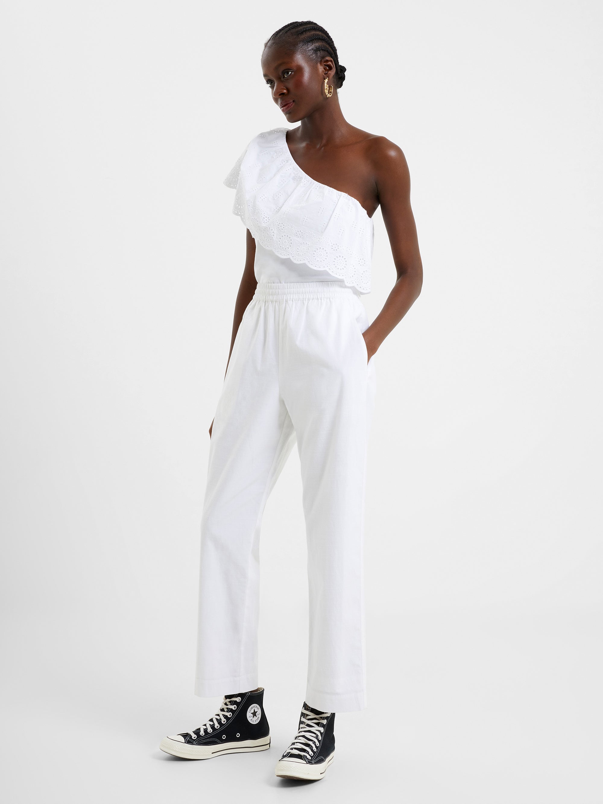 Alania Pantalones Elegantes en Tejido Lyocell Sostenible - Mezcla Transpirable para Mujer