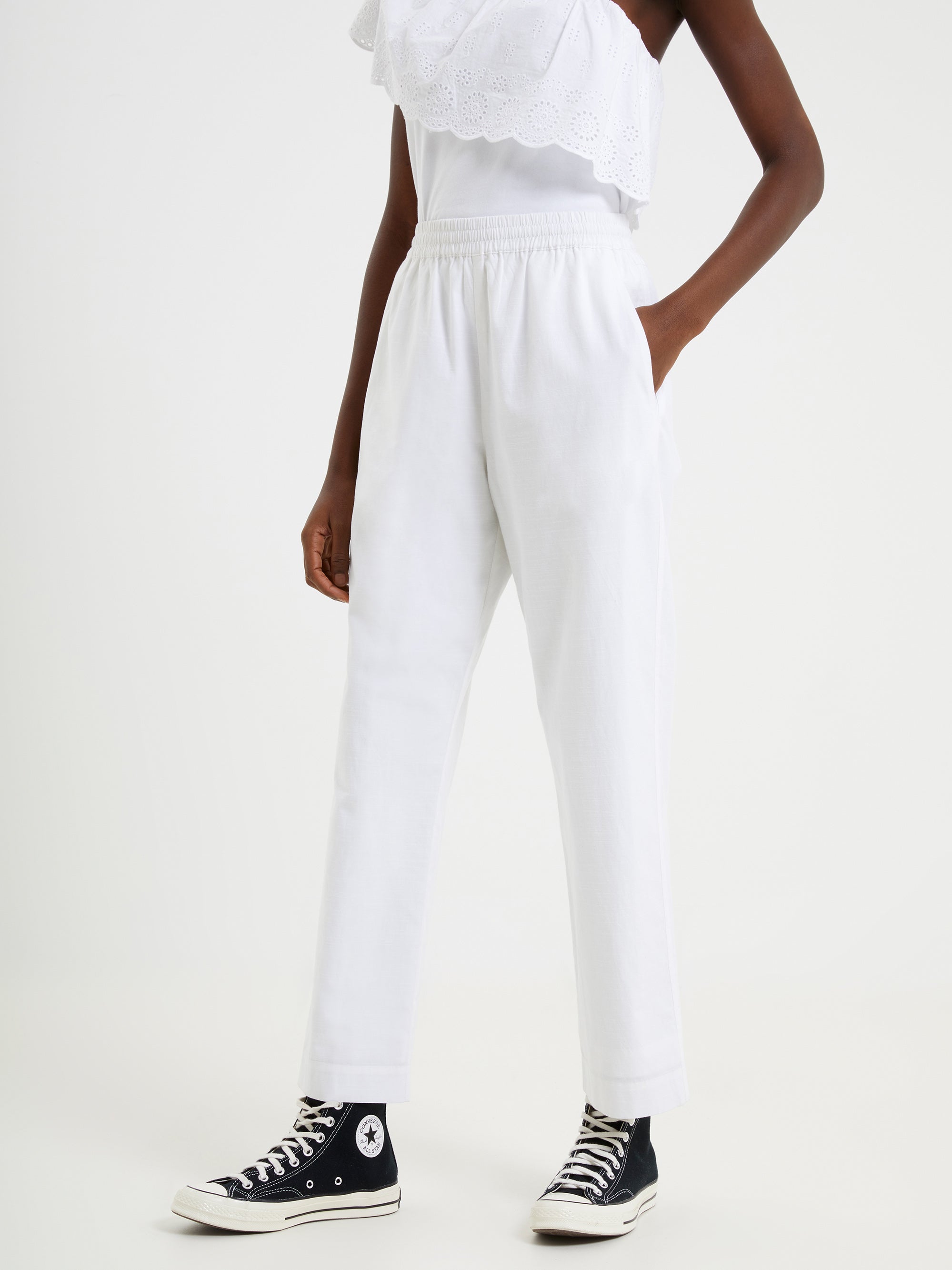 Alania Pantalones Elegantes en Tejido Lyocell Sostenible - Mezcla Transpirable para Mujer