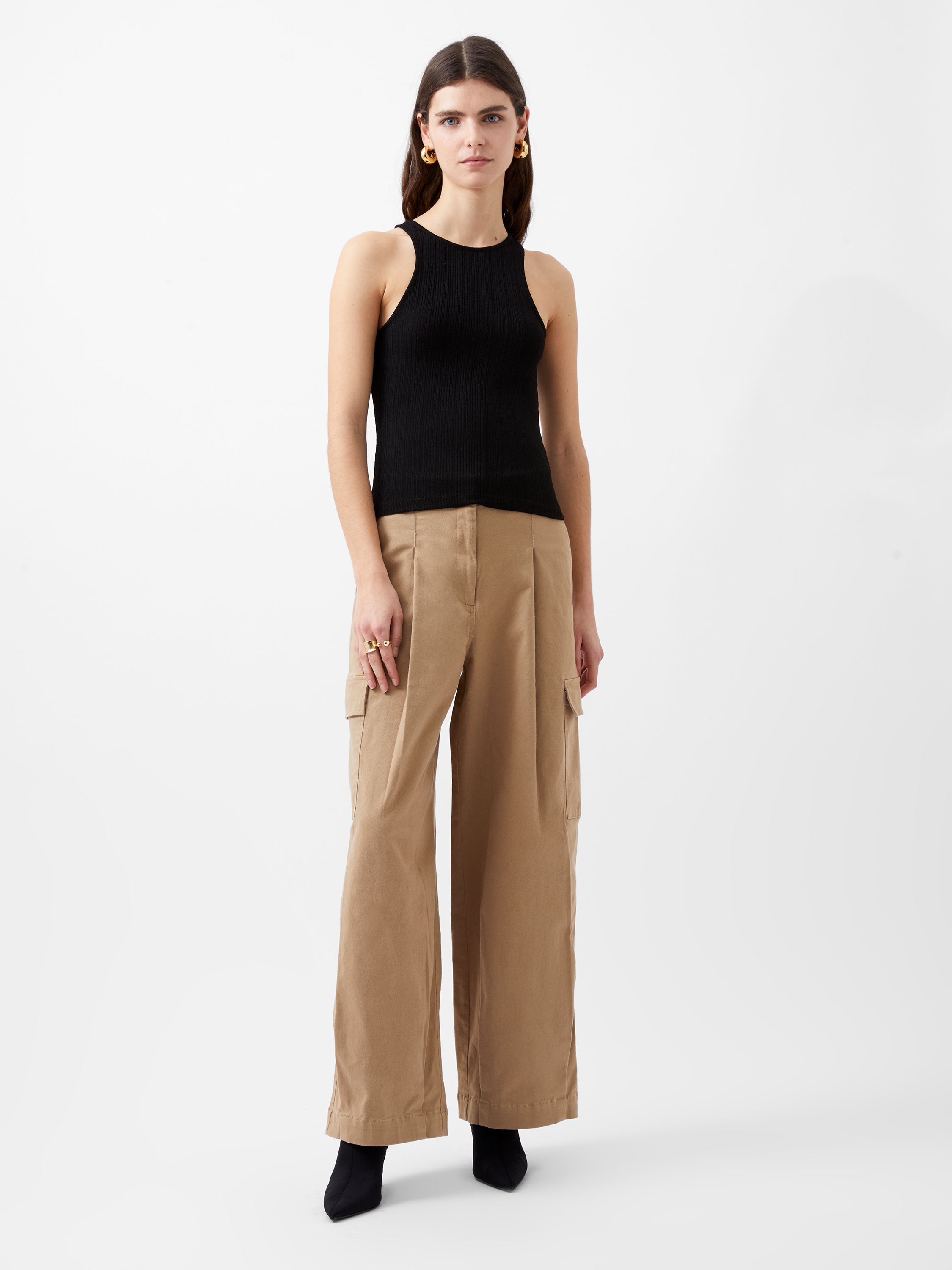 Pantalones Utilitarios Atena en Tela Sarga - Estilo Urbano con Múltiples Bolsillos
