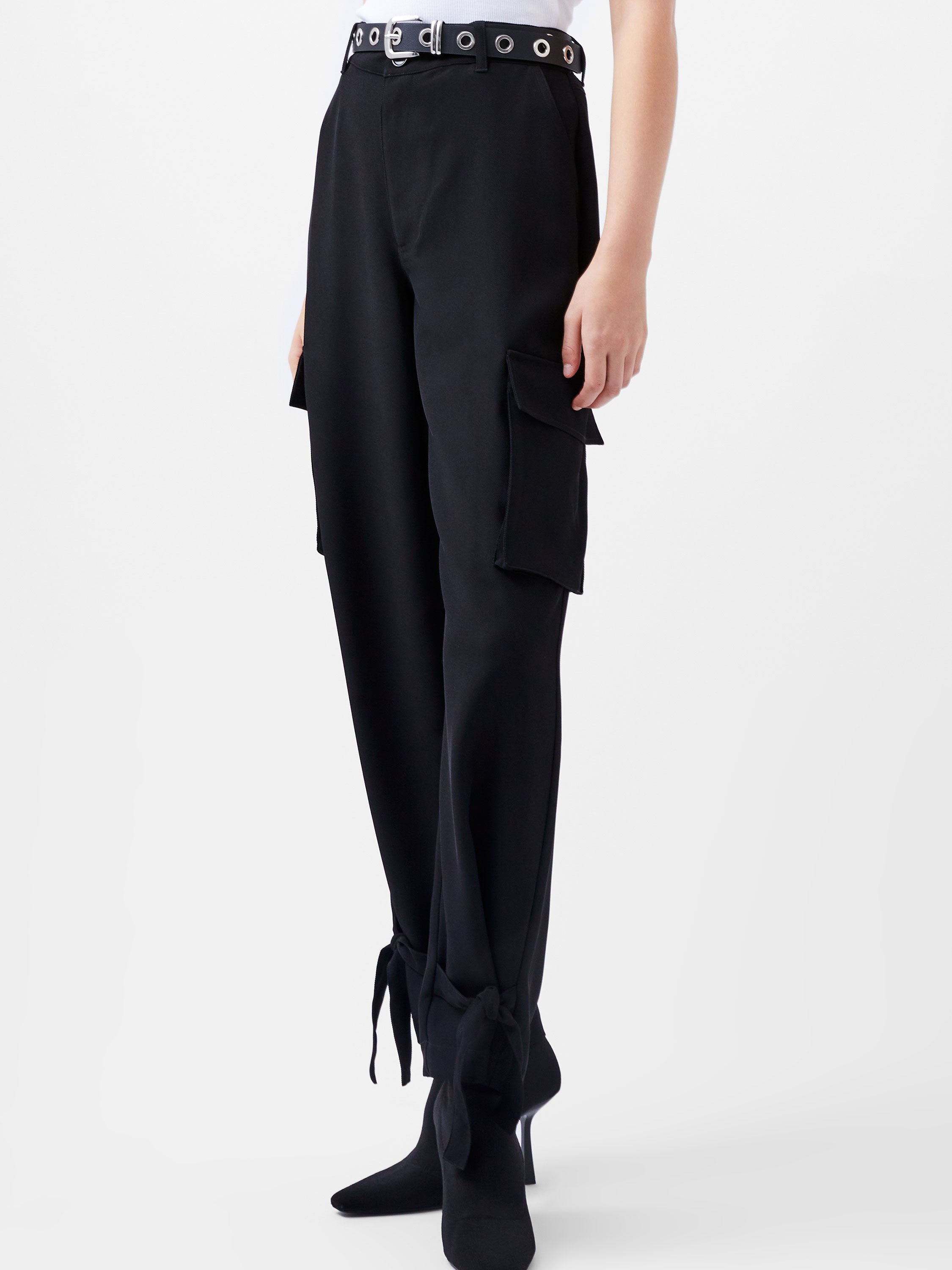 Elegantes Pantalones de Sarga Bella - Corte Clásico para Mujer
