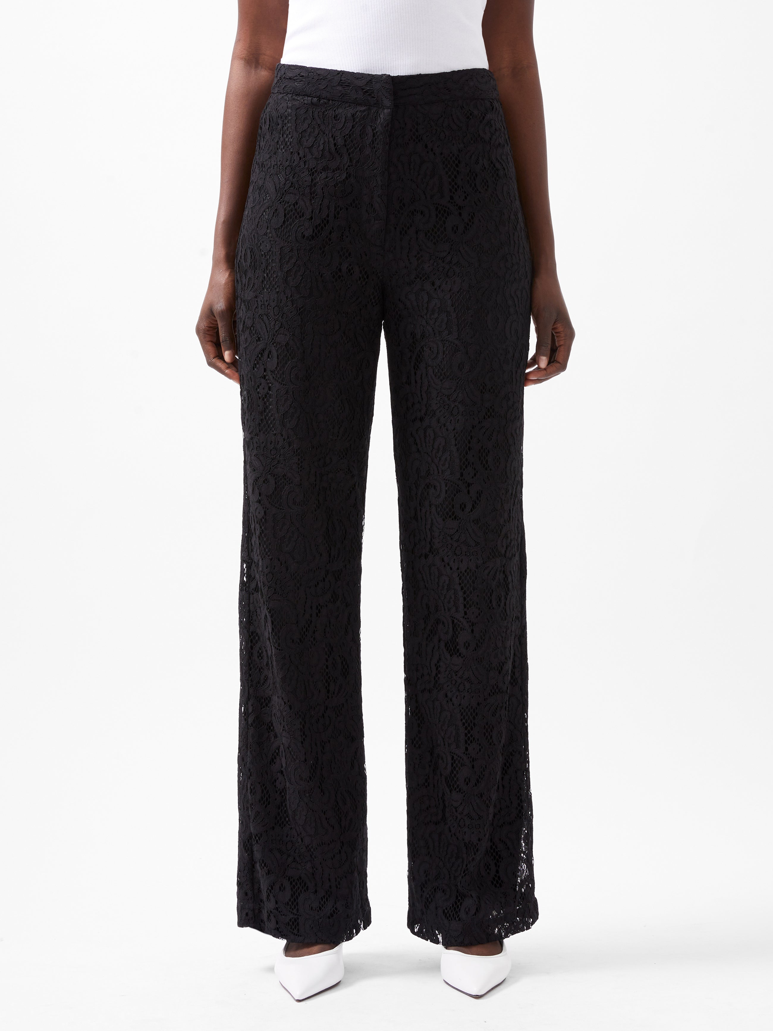 Pantalones Acampanados Asura con Detalles de Encaje