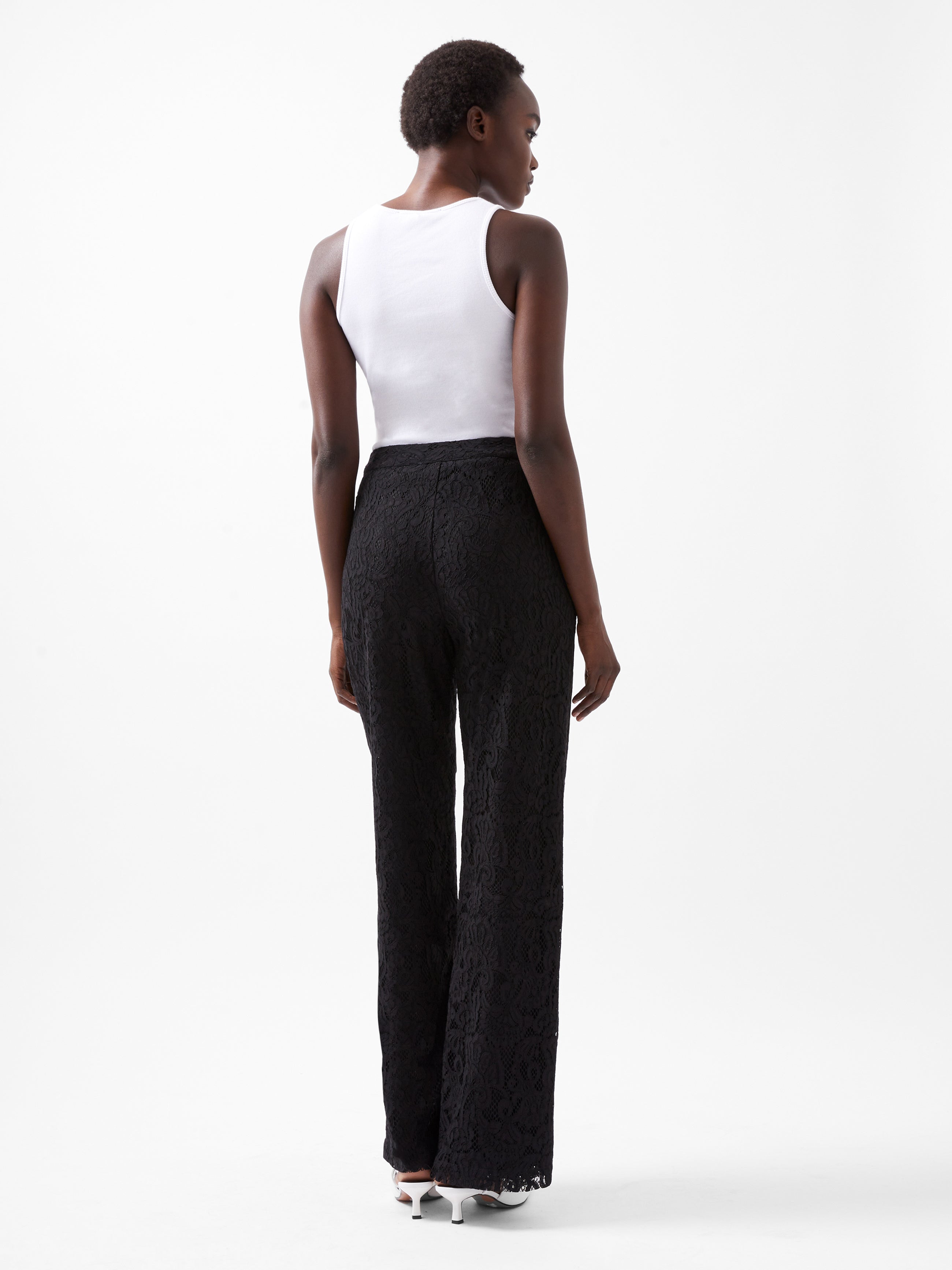 Pantalones Acampanados Asura con Detalles de Encaje