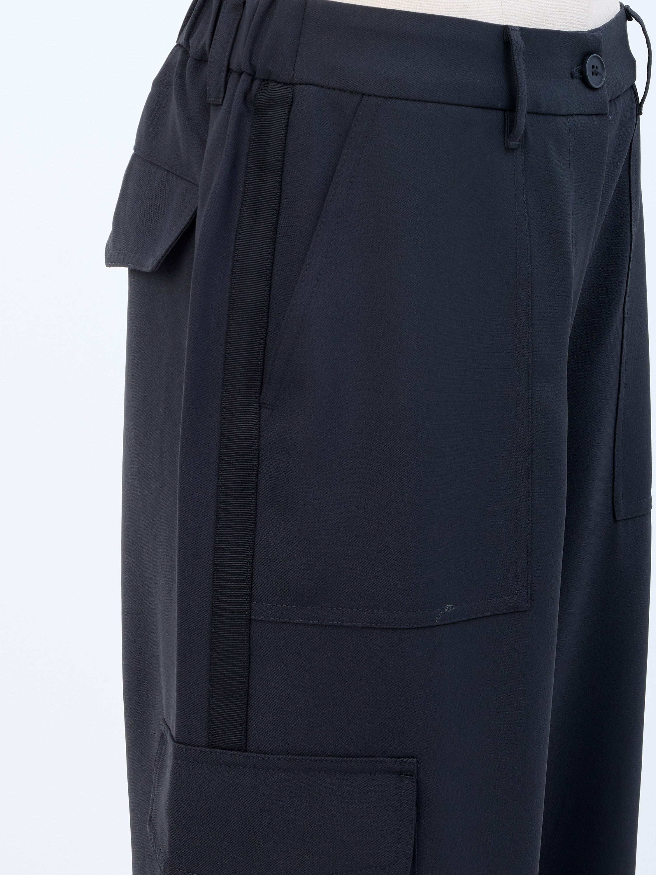 Drapey Wide Leg Combat Trousers
