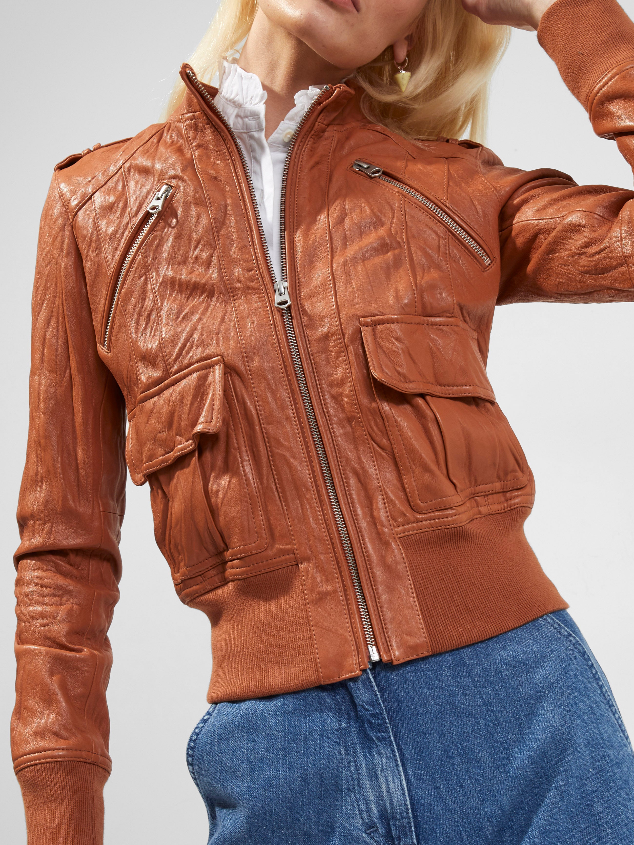 Arada Bleeker - Chaqueta de Cuero Urbana para Hombre, Diseño Premium en Piel Auténtica, Moda Casual para Otoño-Invierno 2024