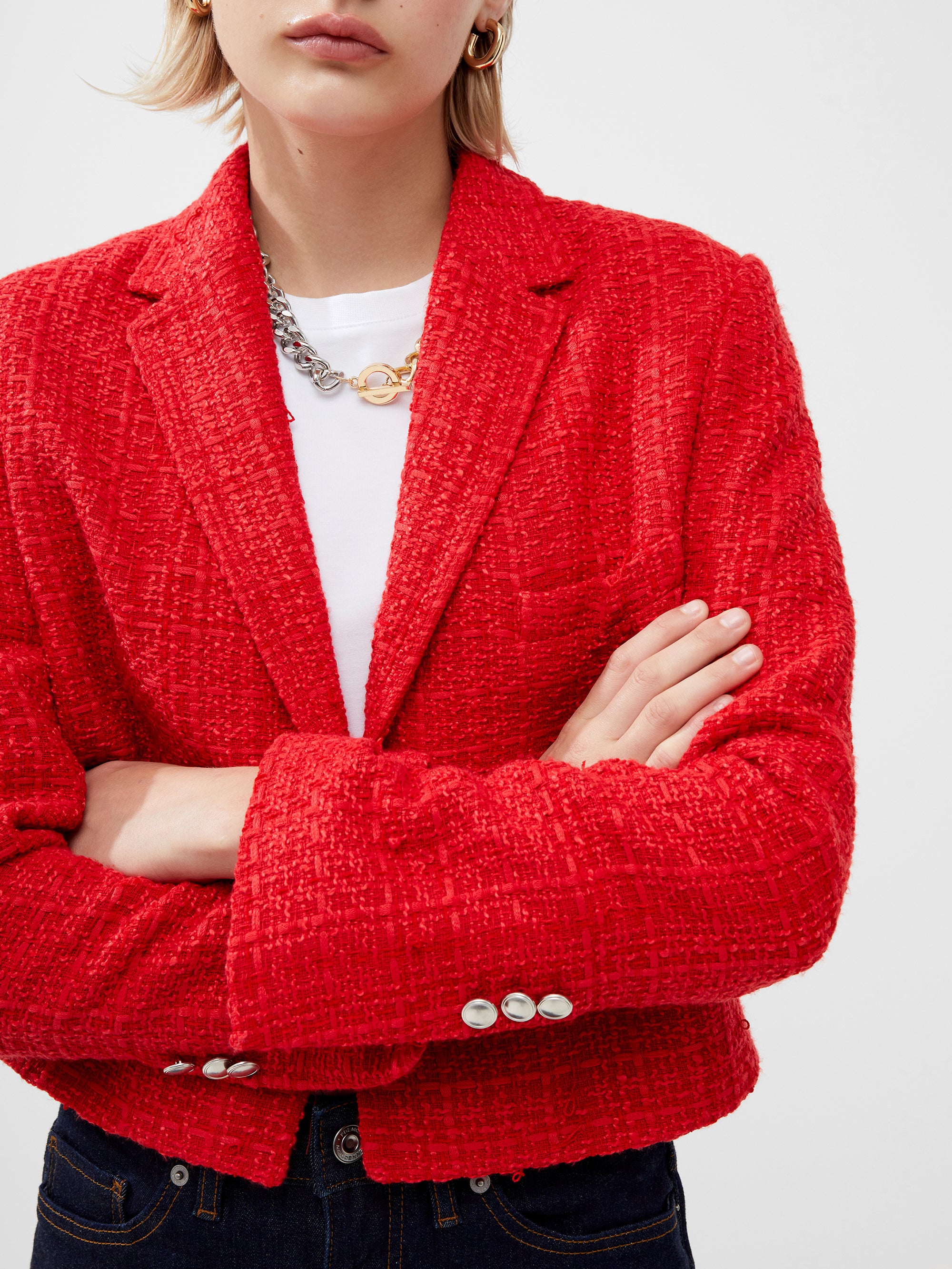 Saco Corto Azzurra en Tweed con Detalles de Diseño para Mujer  

Chaqueta Elegante en Tweed Recortada - Temporada Otoño-Invierno  

Blazer Ajustado en Tweed Azul Marino para Look Moderno  

Azzurra - Chaqueta Corta de Lana Tweed con Corte Fememino  

Saco de Oficina en Tweed Recortado - Estilo Europeo Actualizado