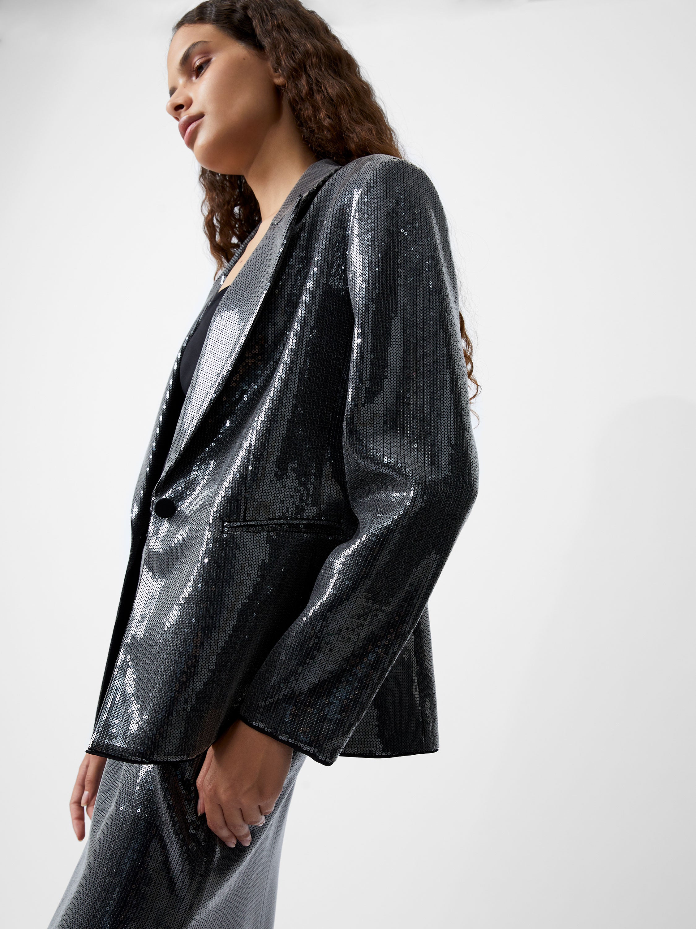 Chaqueta Brillante con Lentejuelas Amy - Estilo Moderno para Eventos Elegantes