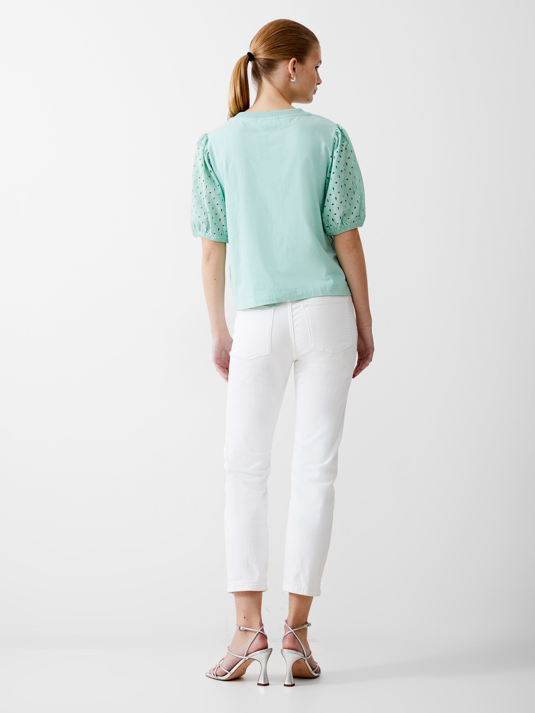 Broderie Sleeve Top