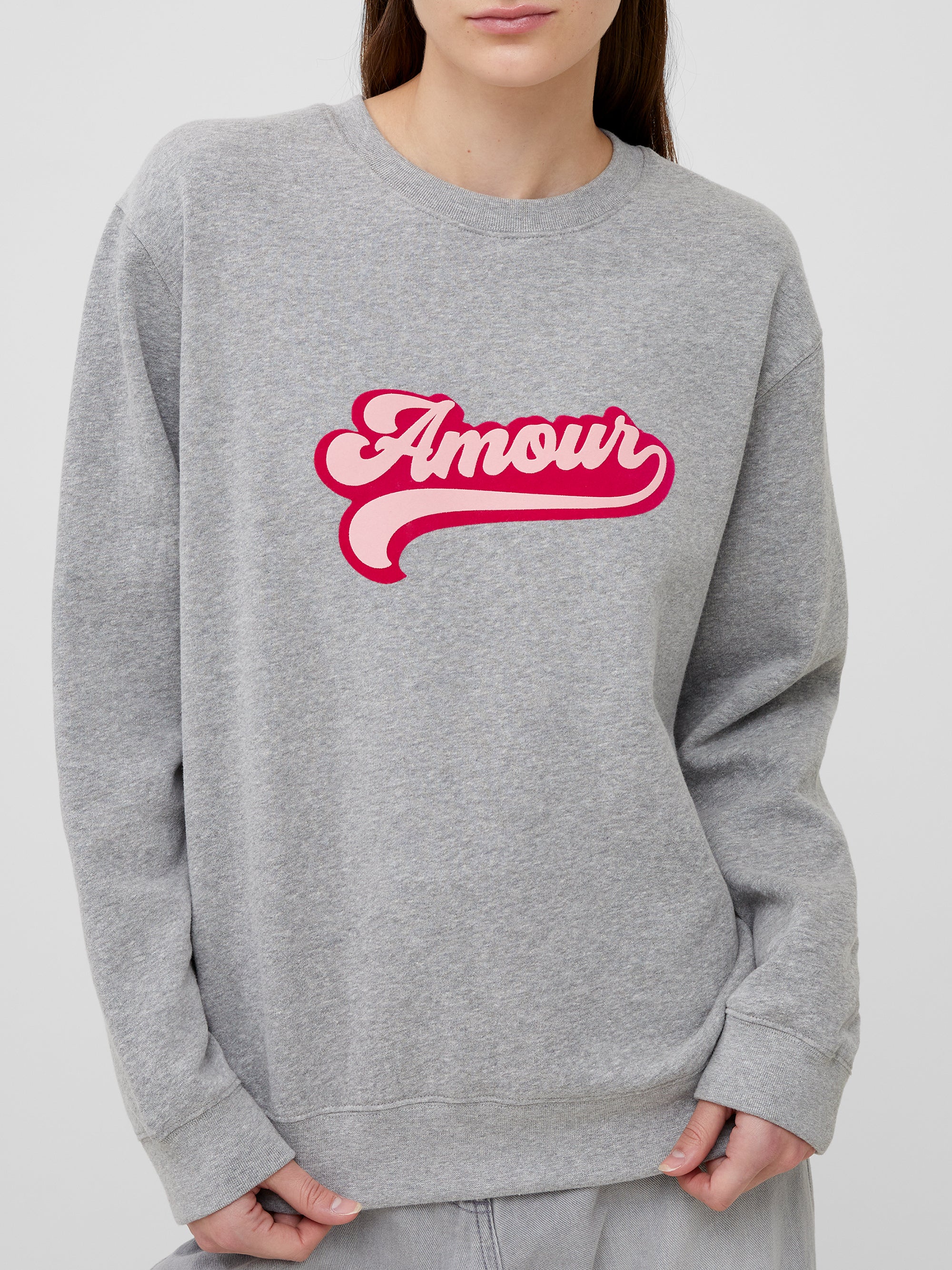 Sudadera Unisex Amor con Estampado de Corazón - Algodón Orgánico y Corte Oversized