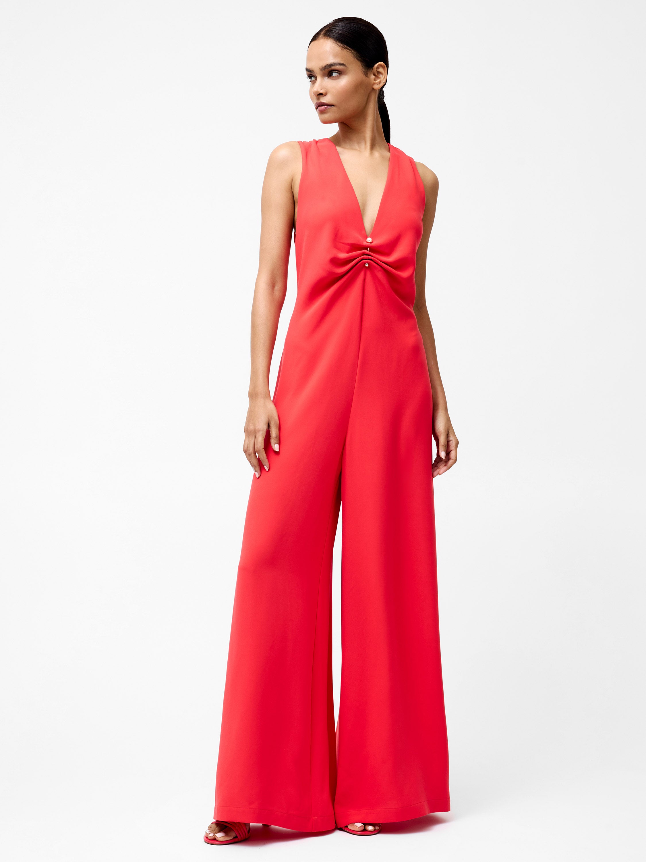 Elegante Mono Enterizo Arelette con Diseño Holgado y Tiro Alto - Colección Primavera