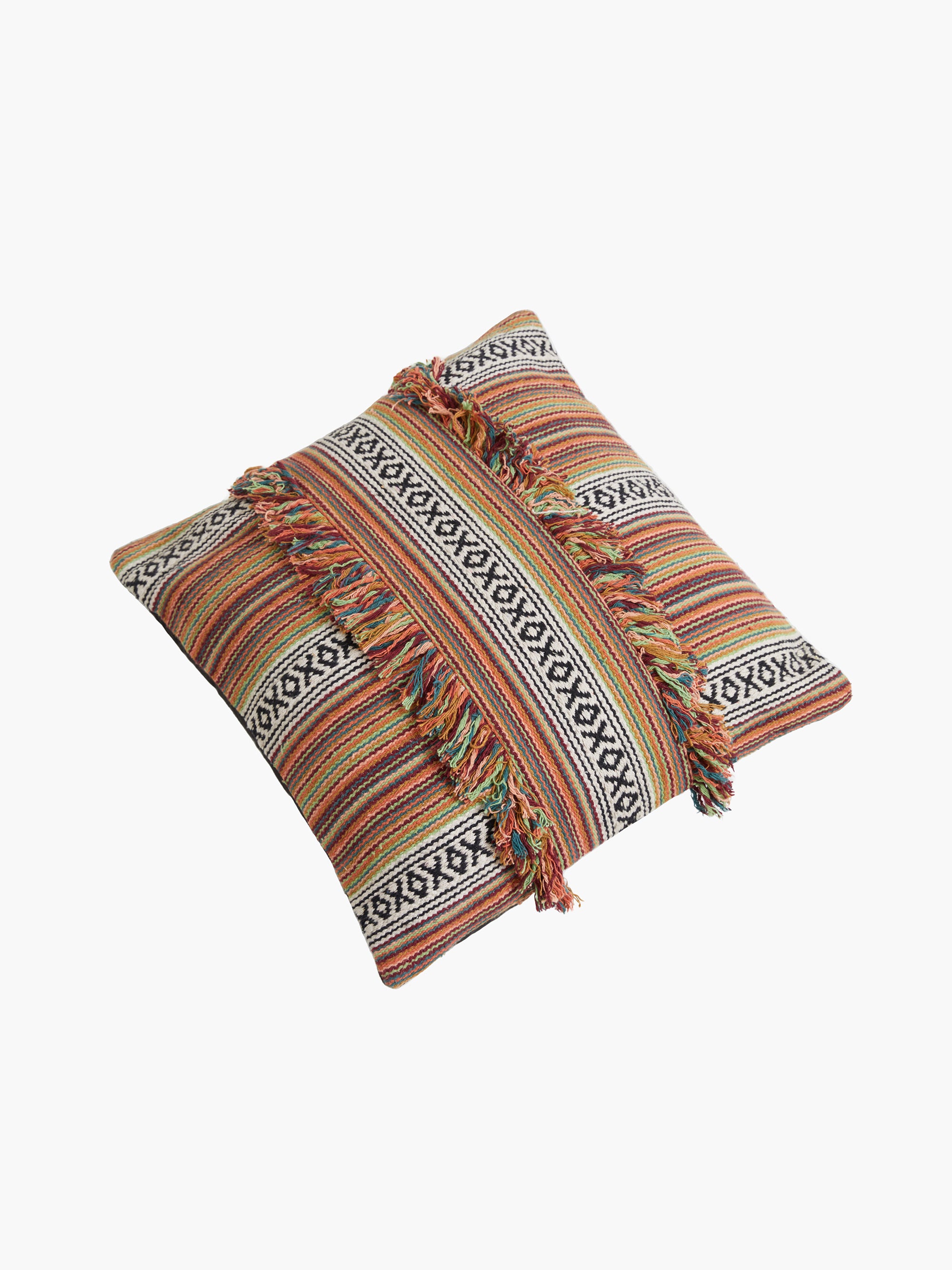 Almohadón Azuela con Flecos Elegantes - Diseño Bohemio para Espacios Modernos