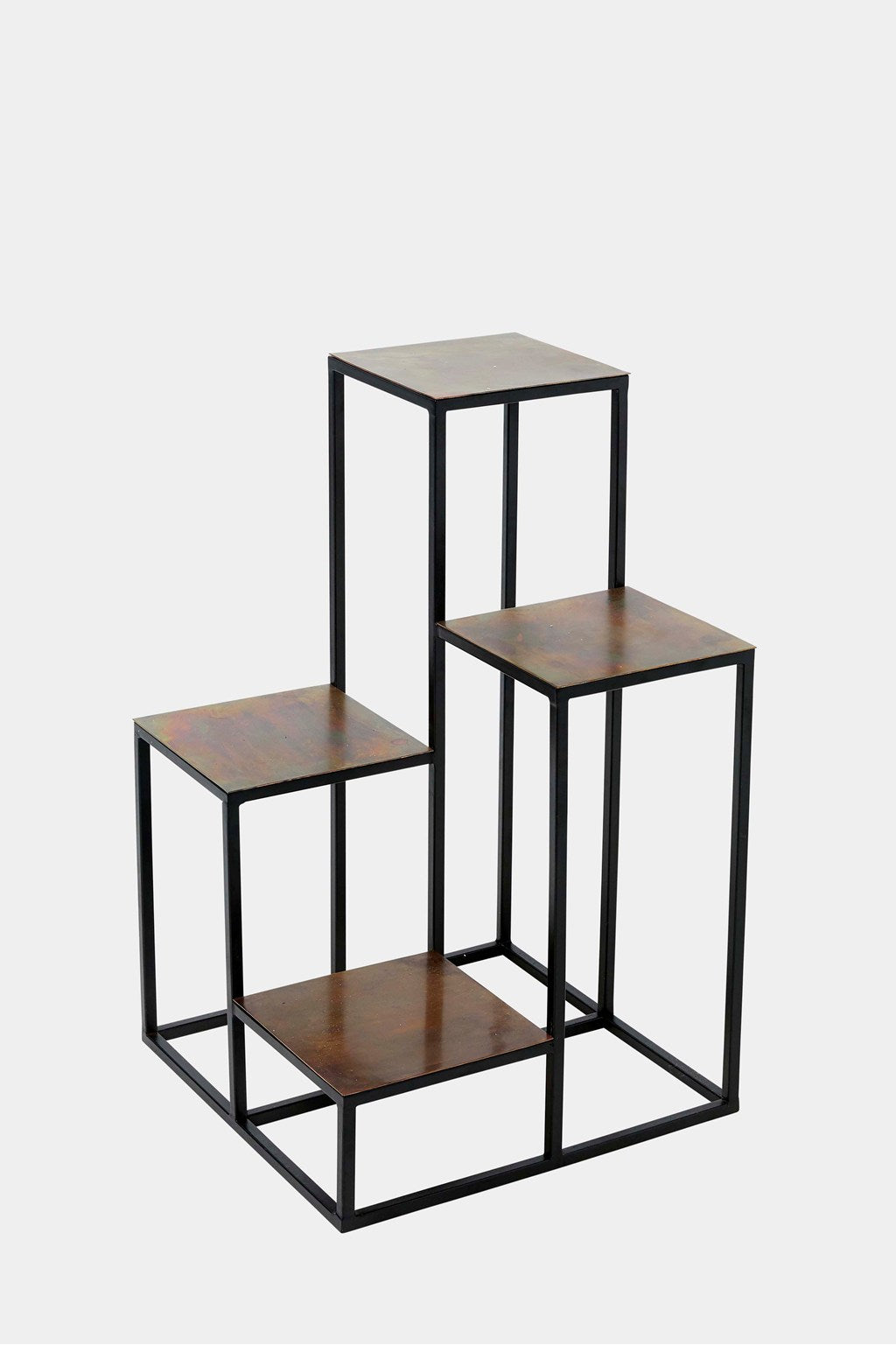 Soporte Moderno para Macetas de 4 Niveles con Acabado Cobrizo - Estructura Elegante para Plantas de Interior y Exterior