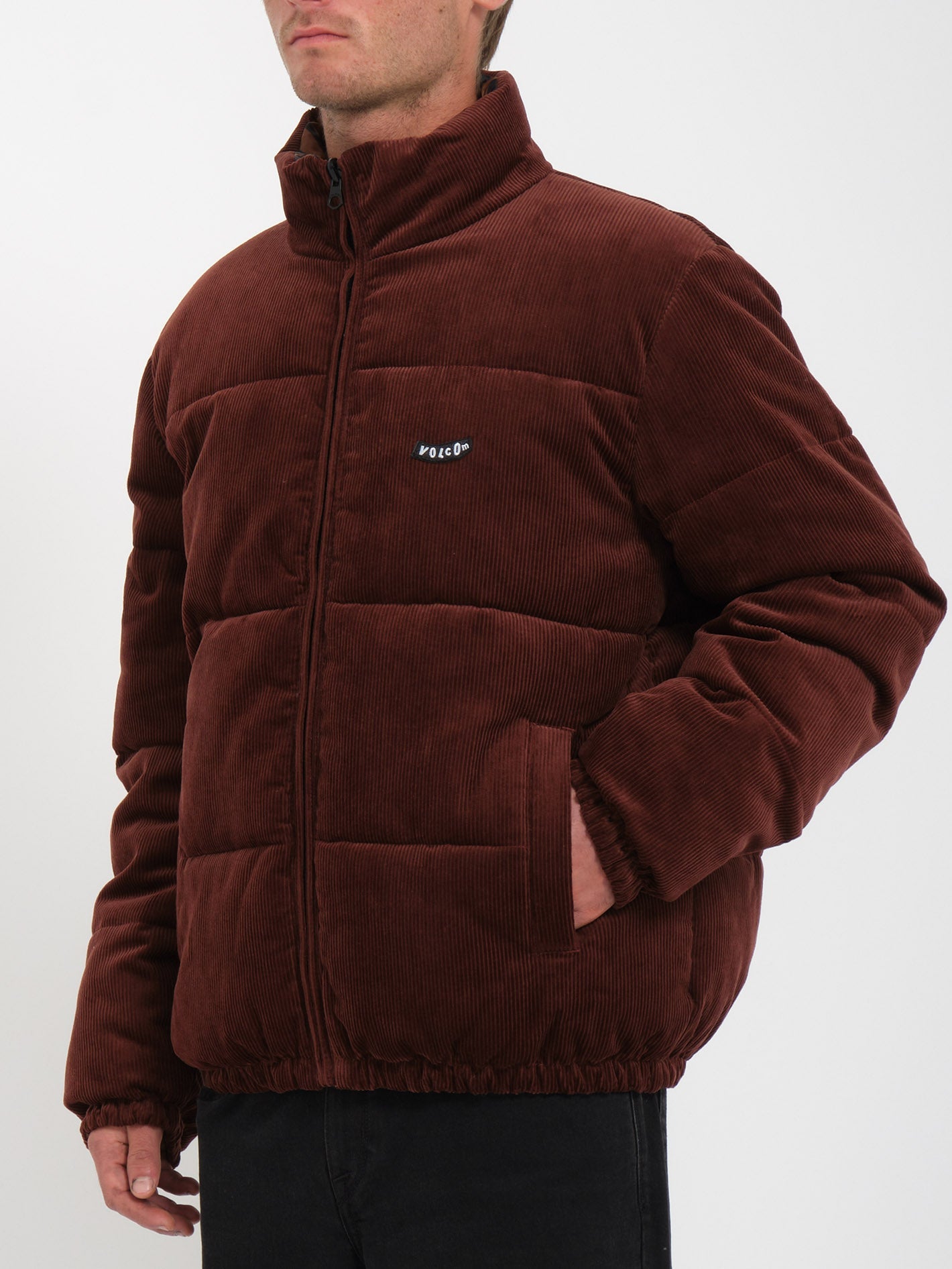 Chaqueta Reversible Walltz en Pana Acanalada - Tono Chocolate Oscuro