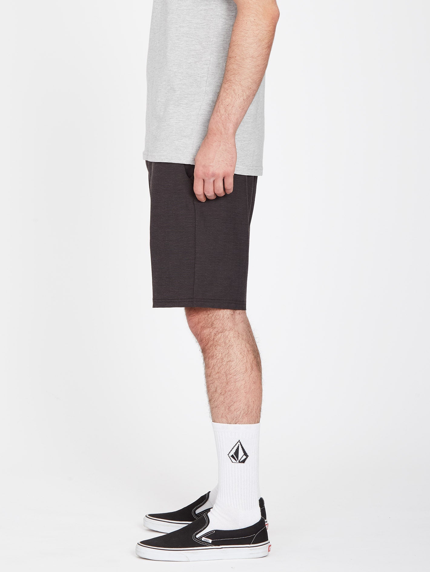 Pantalón Corto Multiusos Slub Frickin con Detalles Rasgados - 51cm en Ébano (Ajuste Perfecto para Hombre/Mujer)

（：、、、