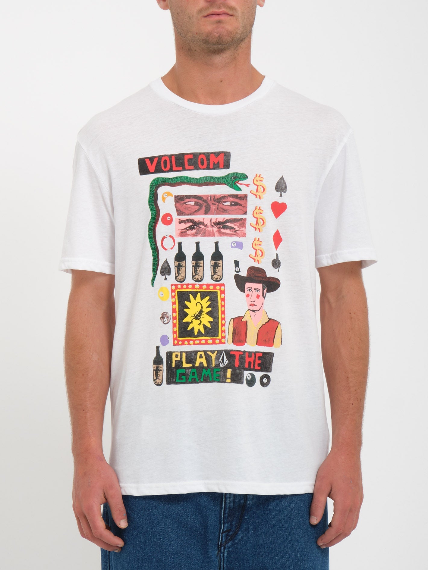Camiseta Casual Westgames - Blanco Puro Algodón Orgánico