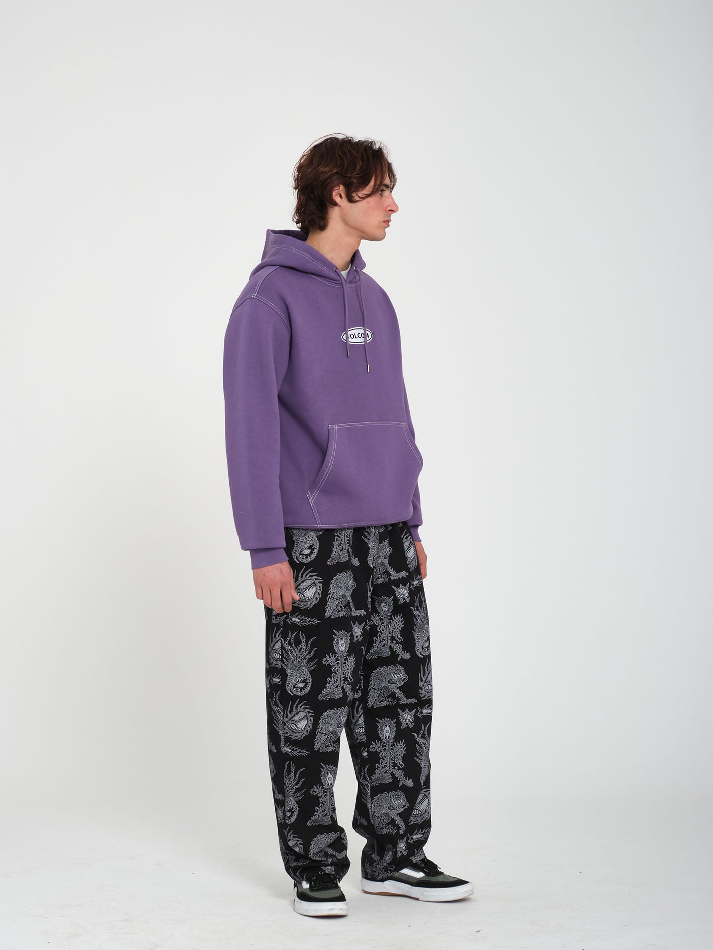 Hoodie abrigable Workard - Morado Ébano en Algodón Orgánico