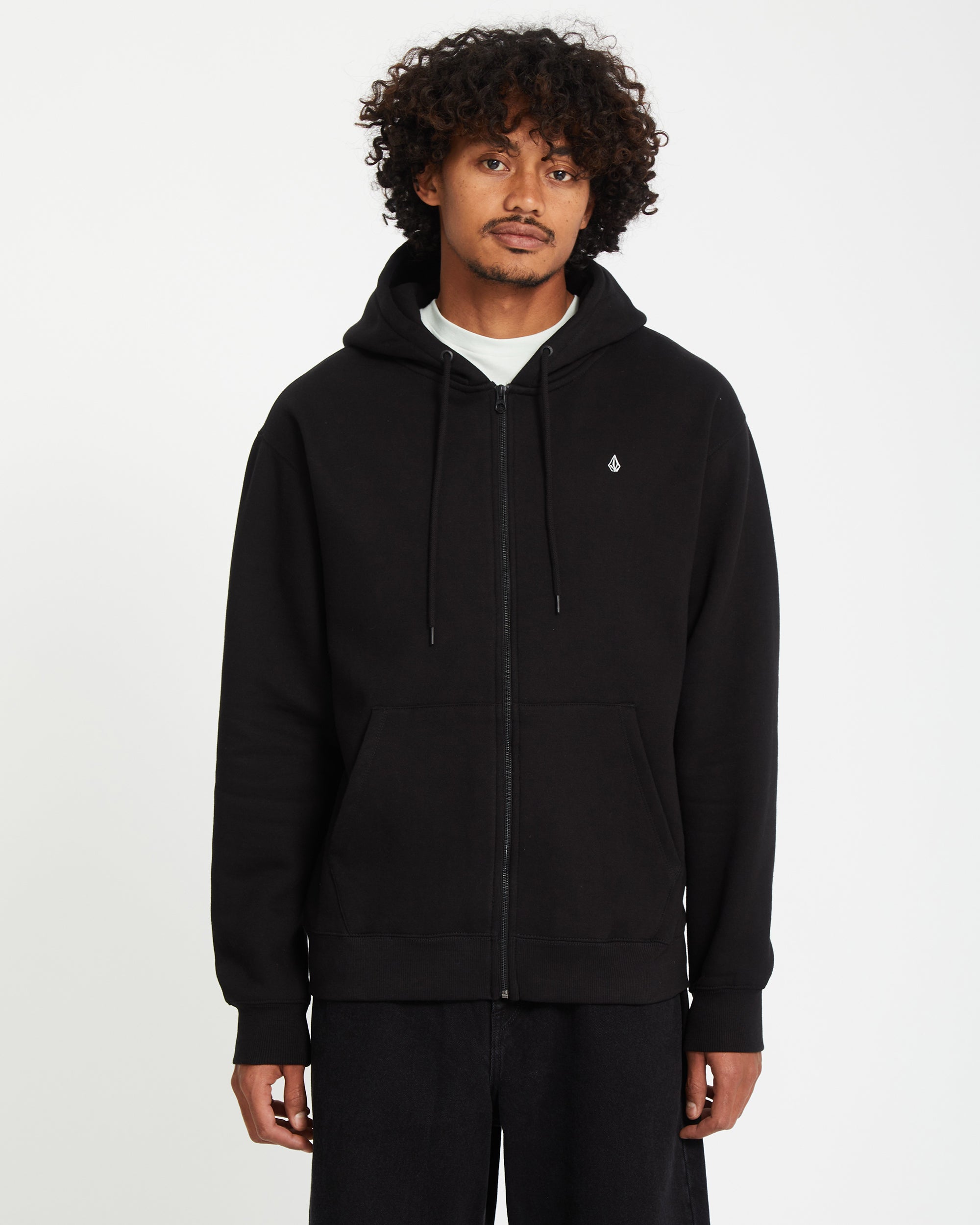 Chaqueta con capucha completa y cierre frontal StoneMonolith - Negro Clásico