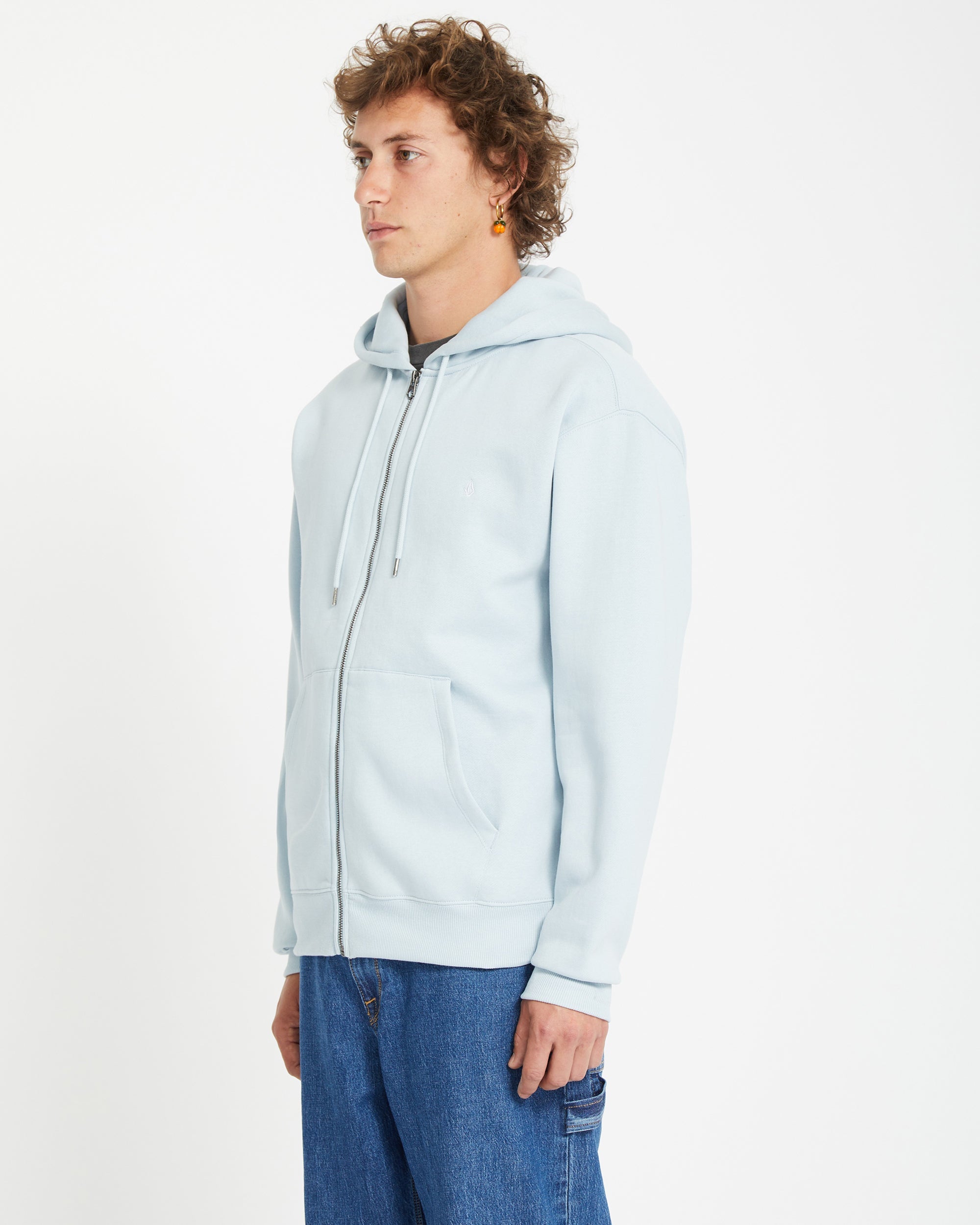 Chaqueta deportiva con capucha integral y cierre frontal Monolito - Azul Carolina en tono deportivo