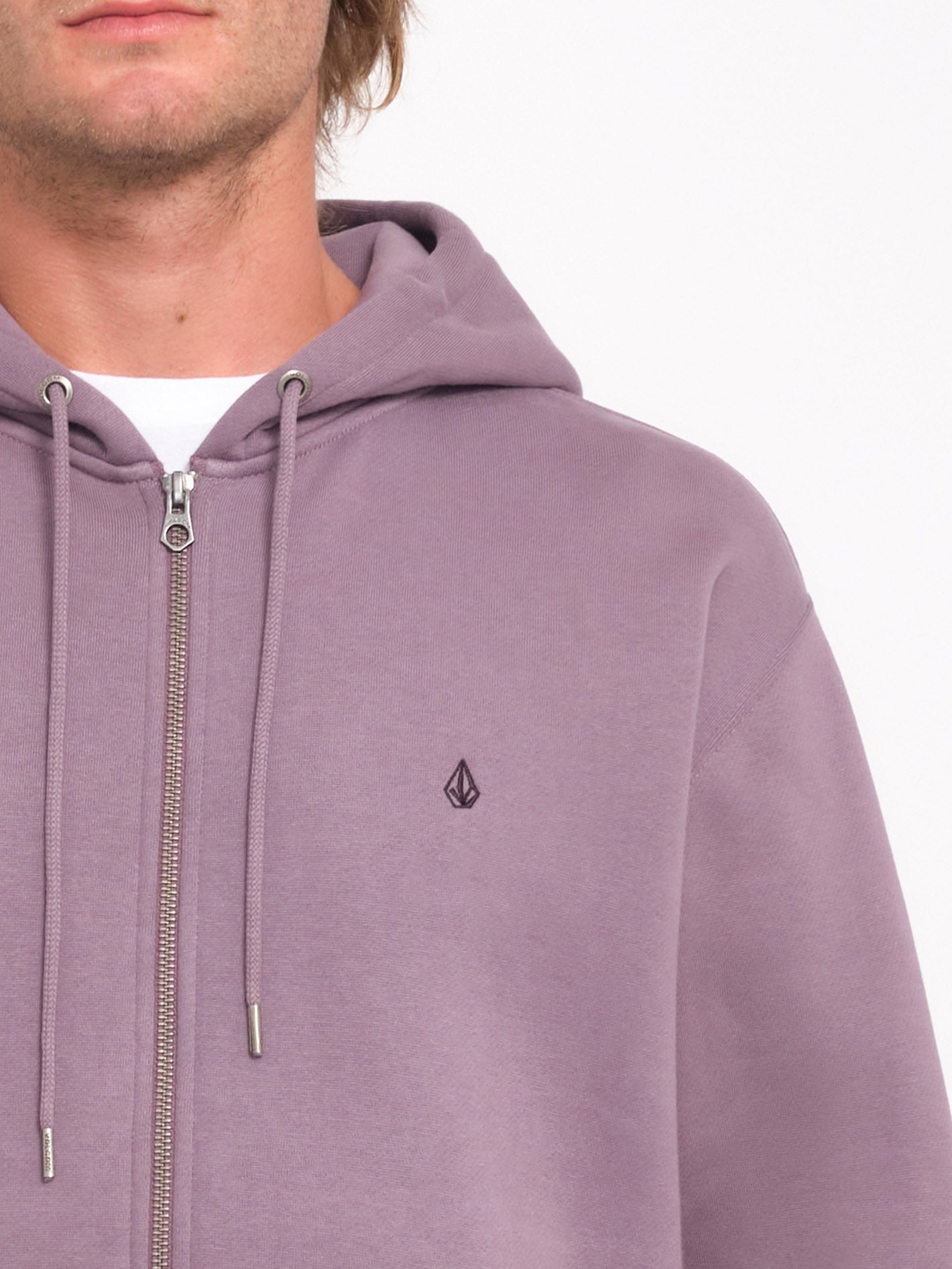 Buzo con Cremallera y Capucha Single Stone - Violeta Retro