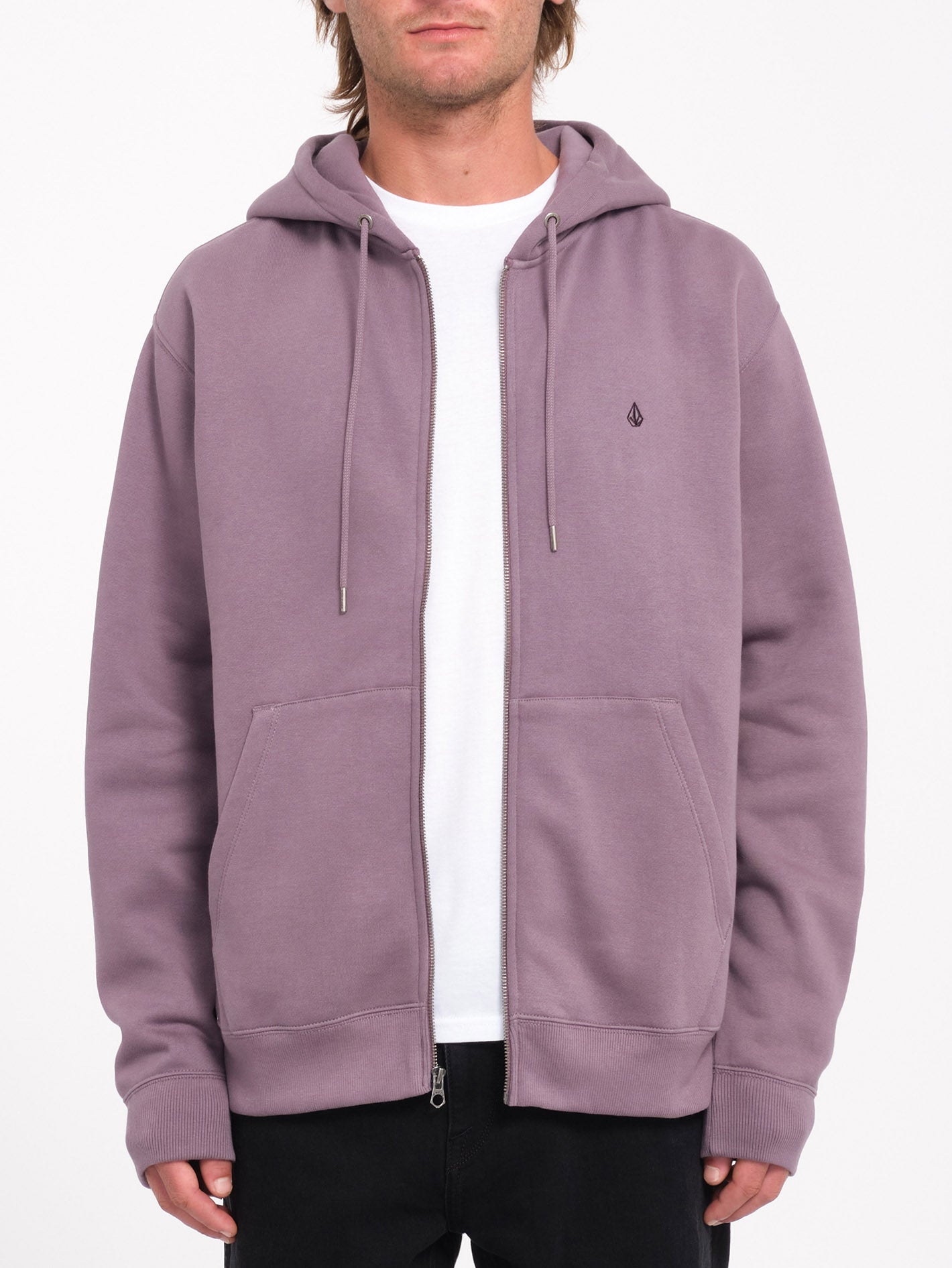 Buzo con Cremallera y Capucha Single Stone - Violeta Retro