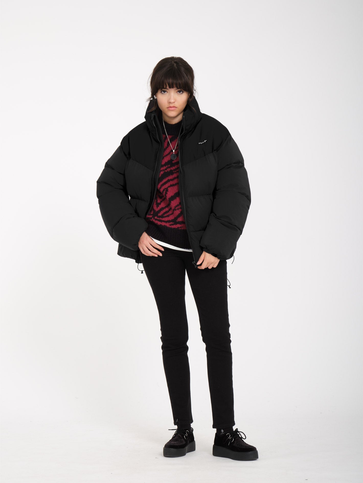 Chaqueta Ultra Ligera Wold-Smooth - Abrigo de Invierno Negro con Cremallera