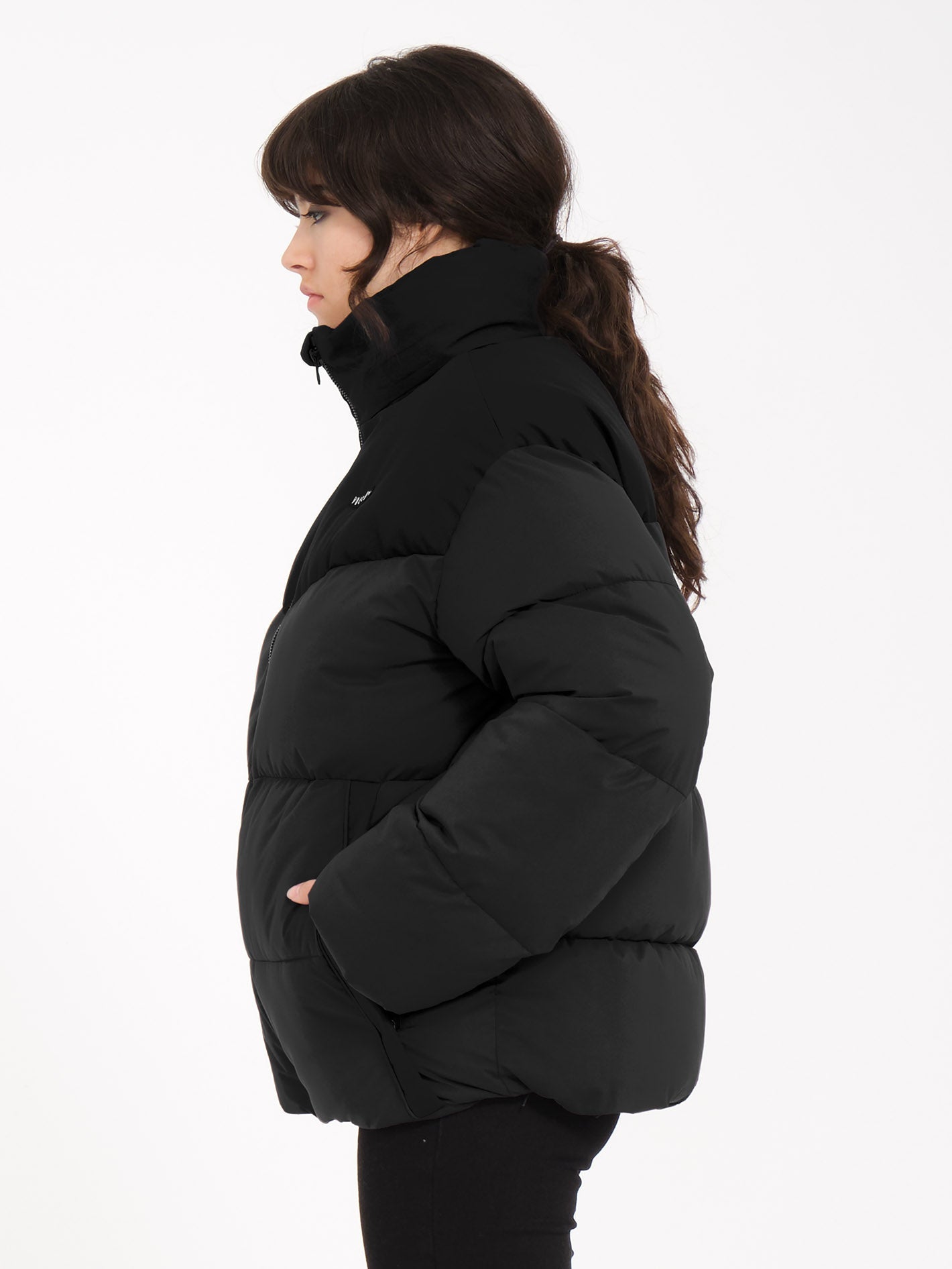 Chaqueta Ultra Ligera Wold-Smooth - Abrigo de Invierno Negro con Cremallera
