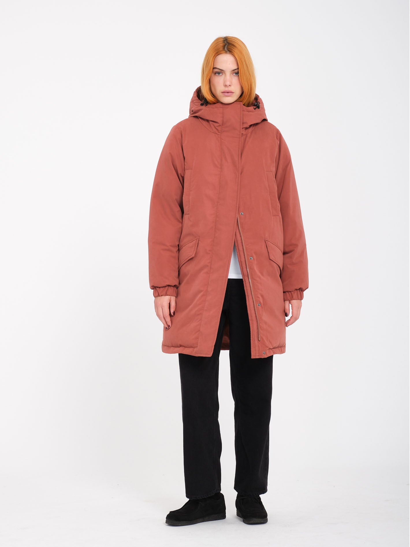 Chaqueta Inflable Parka Dormir - Marrón Castaño Ultra Suave